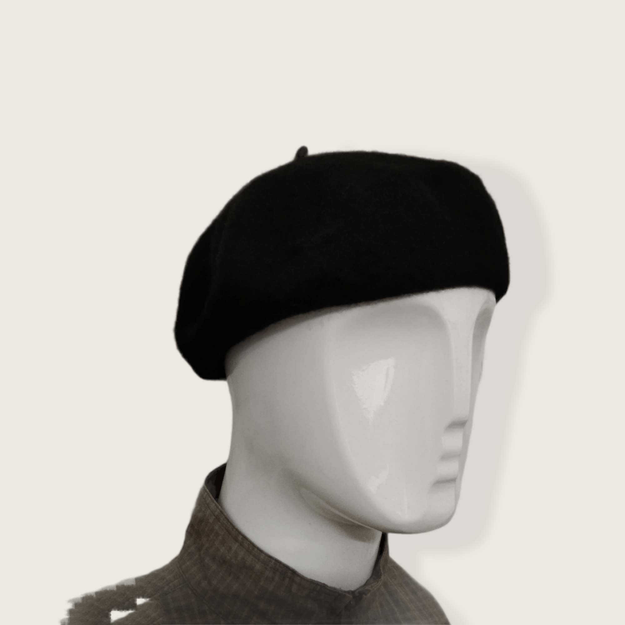 H&M VINTAGE H&M BLACK WOOL BARET Size ONE SIZE - 3 Thumbnail