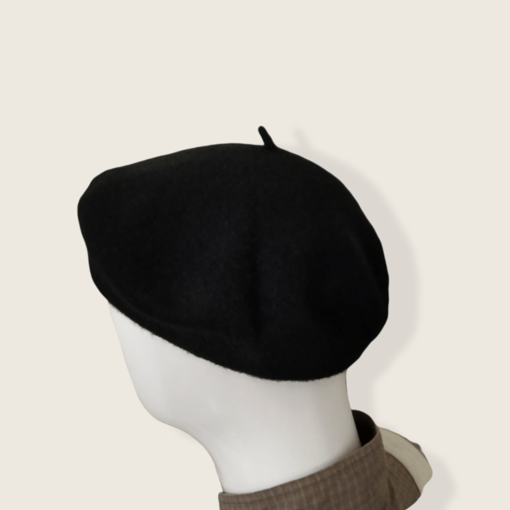 H&M VINTAGE H&M BLACK WOOL BARET Size ONE SIZE - 8 Thumbnail