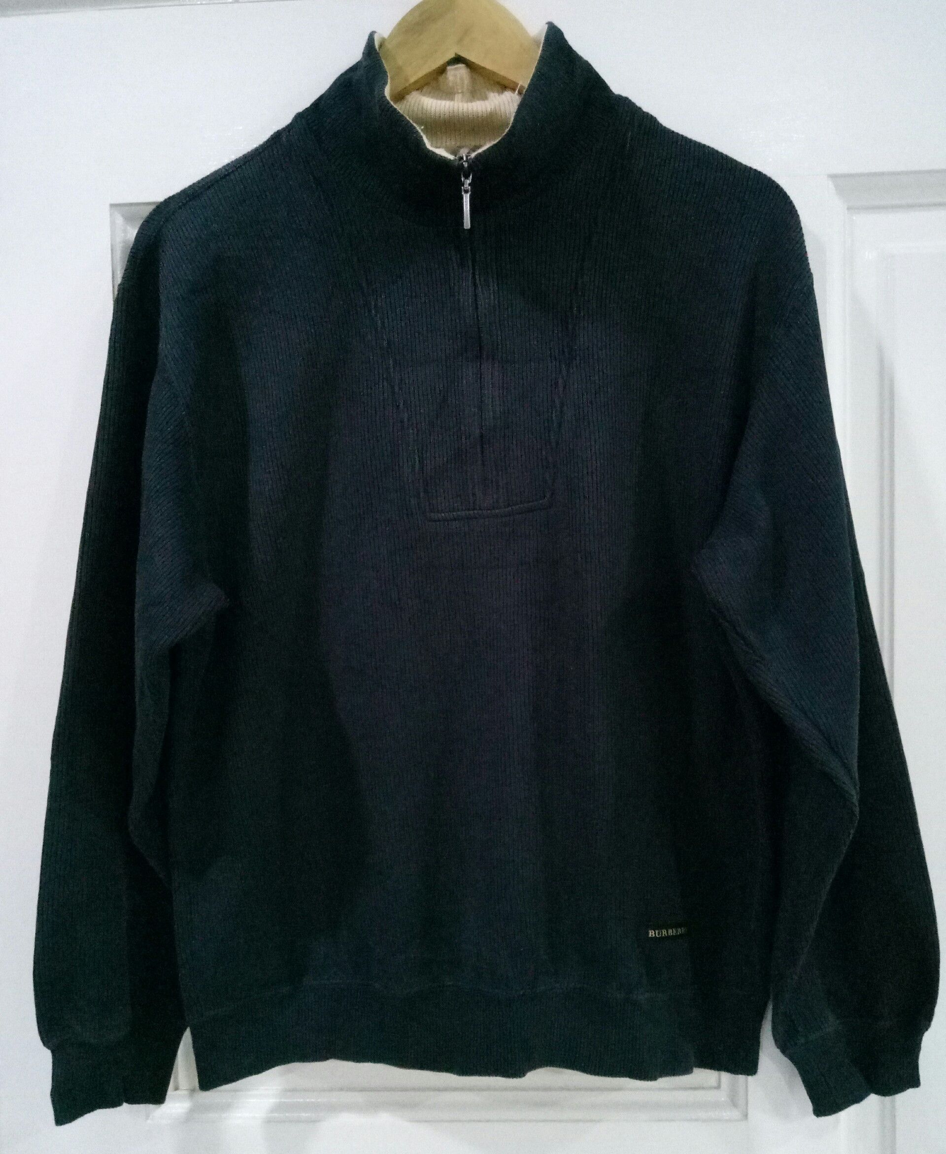 Burberry × Vintage Burberry Golf Sweatshirt Half Zipper Size US L / EU 52-54 / 3 - 1 Thumbnail