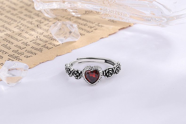 Handmade × Jewelry Simple Love Heart Rings Size ONE SIZE - 3 Thumbnail