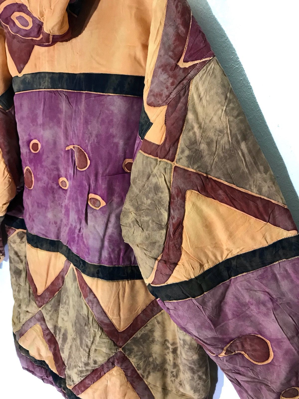 Japanese Brand Yen Boss Patch Work Art Design Rayon Hooded Jackets Size US XL / EU 56 / 4 - 4 Thumbnail