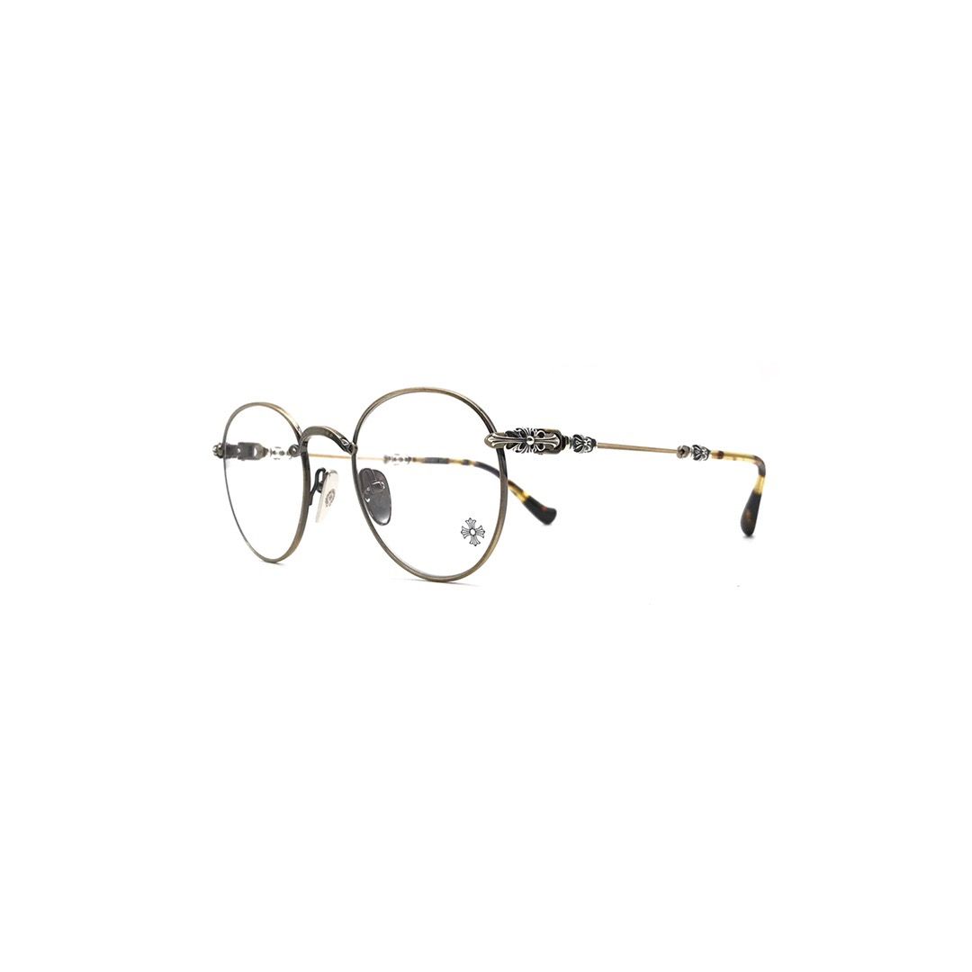 Pre-owned Chrome Hearts Bubba A Ag-p Glasses Frame In Gold