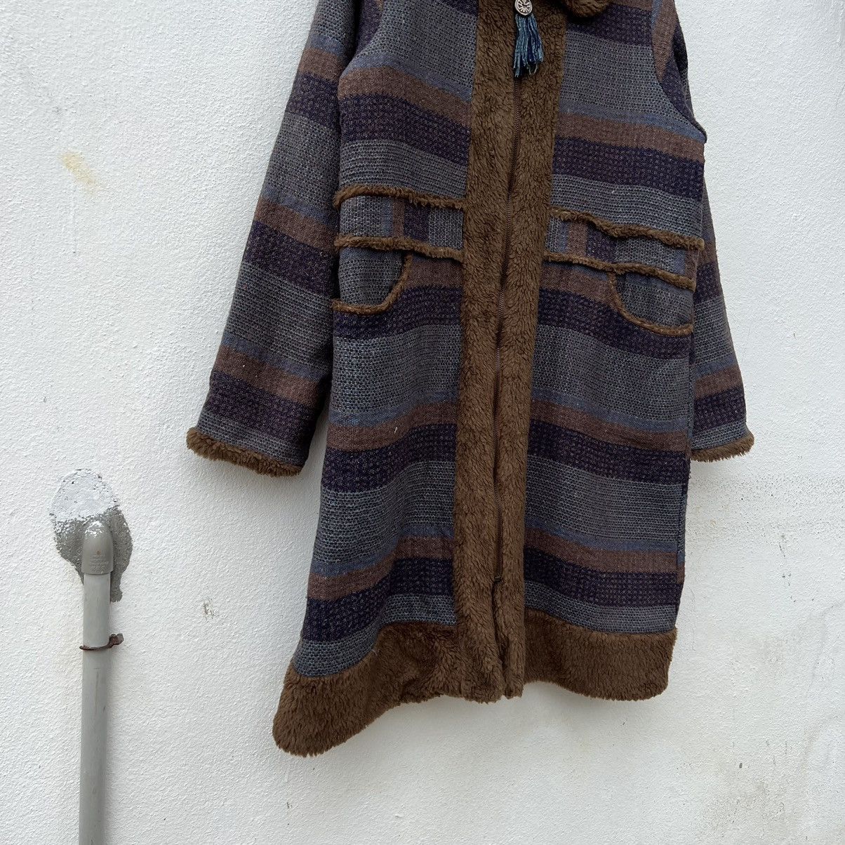 Japanese Brand MALAIKA PATCHWORK LONG JACKET INSPIRED BY BLUE BLUE JAPAN Size US M / EU 48-50 / 2 - 3 Thumbnail