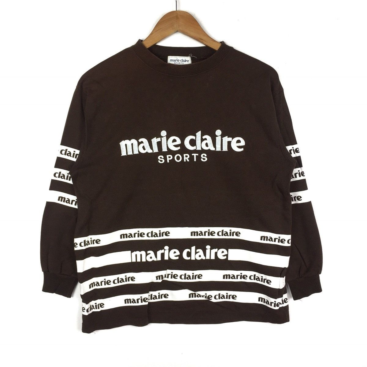 Vintage Marie claire Long sleeve Sweatshirt big logo jumper Size US M / EU 48-50 / 2 - 1 Thumbnail