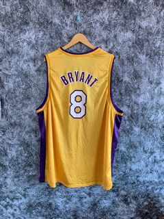 LOS ANGELES LAKERS BASKETBALL SHIRT JERSEY CHAMPION KOBE BRYANT #8 sz 48