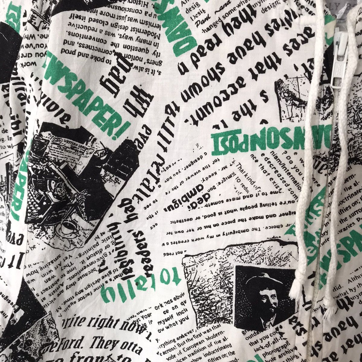 Japanese Brand Rally Boy New Paper Full Print Hooded Light Jacket Size US S / EU 44-46 / 1 - 3 Thumbnail