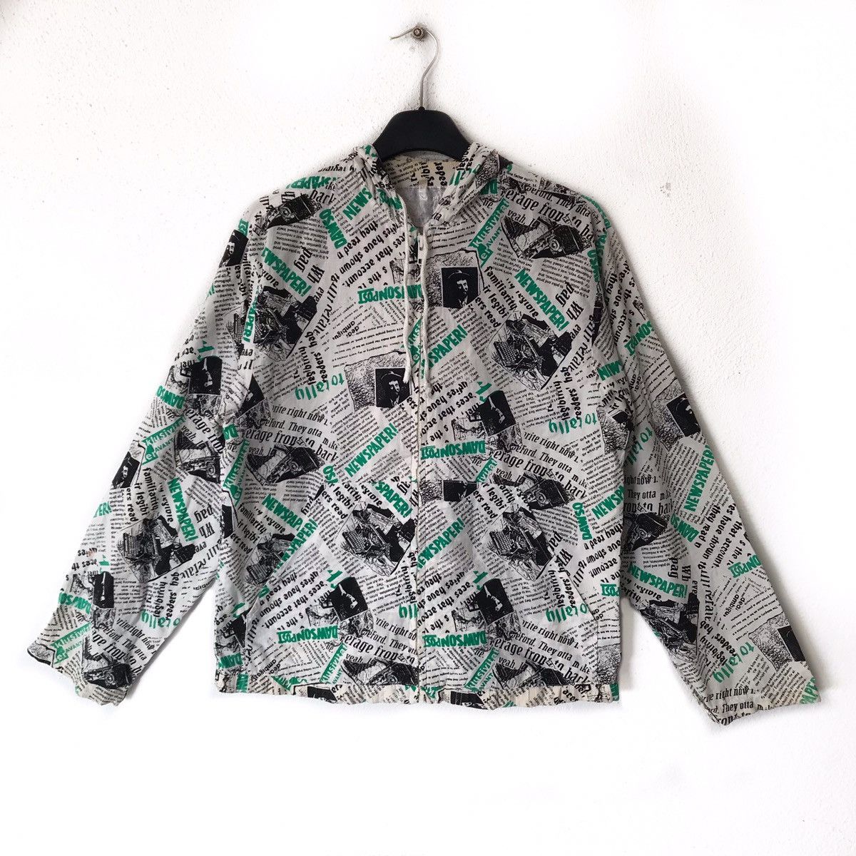 Japanese Brand Rally Boy New Paper Full Print Hooded Light Jacket Size US S / EU 44-46 / 1 - 2 Thumbnail