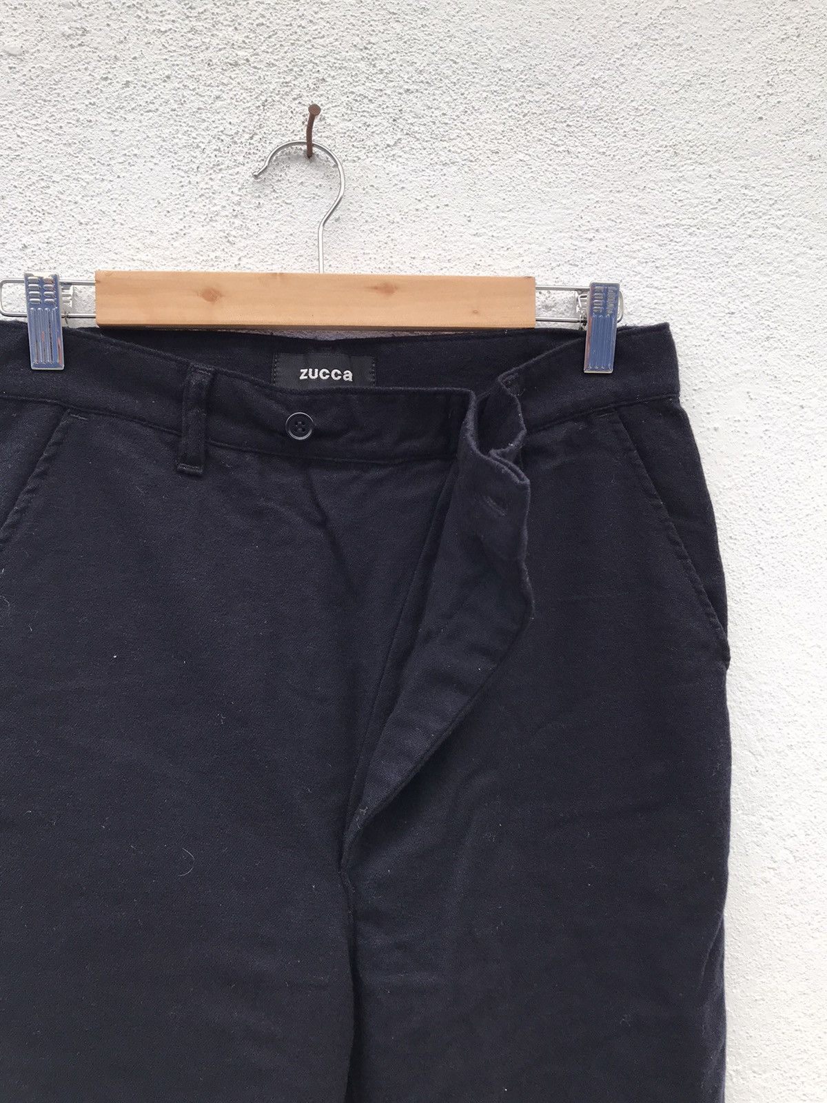 CABANE de ZUCCa × Designer × Issey Miyake Zucca Drop Crotch Cropped Wool Trousers Size US 29 - 5 Thumbnail