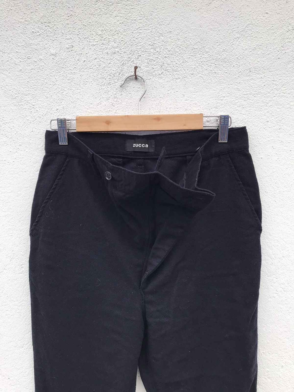 CABANE de ZUCCa × Designer × Issey Miyake Zucca Drop Crotch Cropped Wool Trousers Size US 29 - 7 Thumbnail