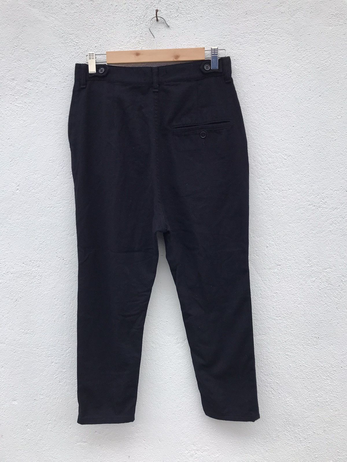 CABANE de ZUCCa × Designer × Issey Miyake Zucca Drop Crotch Cropped Wool Trousers Size US 29 - 8 Thumbnail