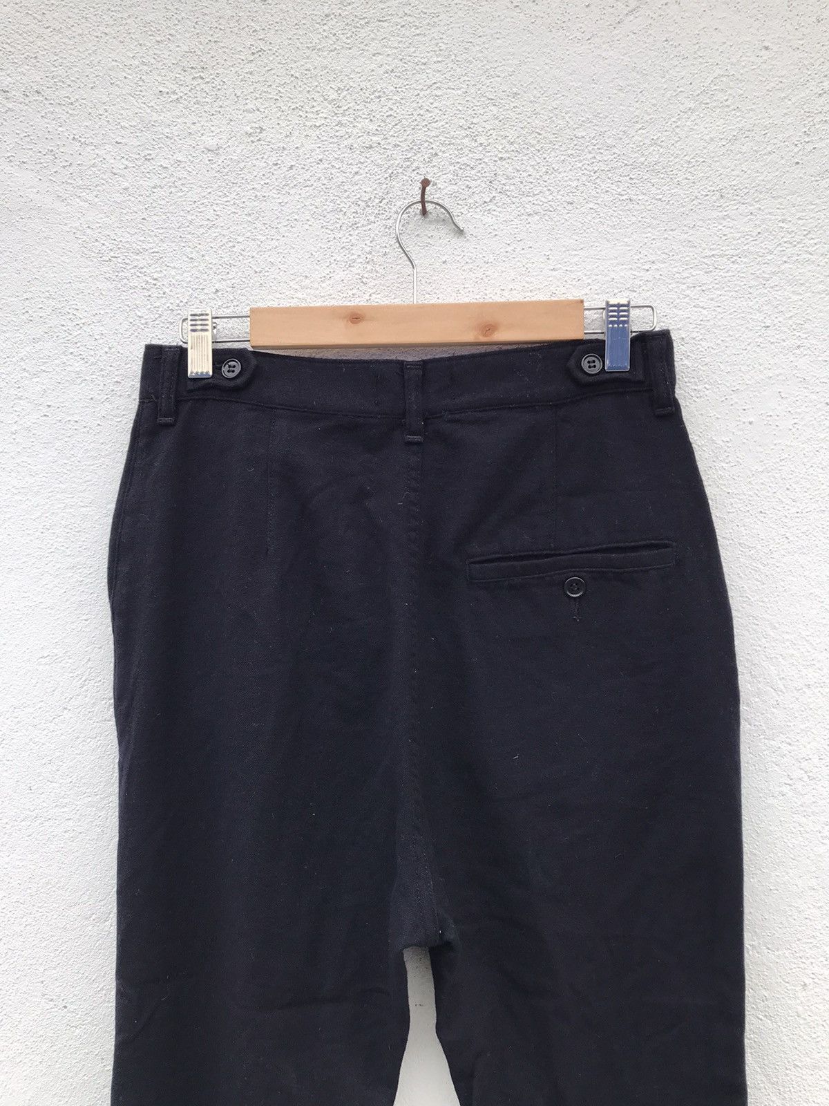 CABANE de ZUCCa × Designer × Issey Miyake Zucca Drop Crotch Cropped Wool Trousers Size US 29 - 9 Thumbnail
