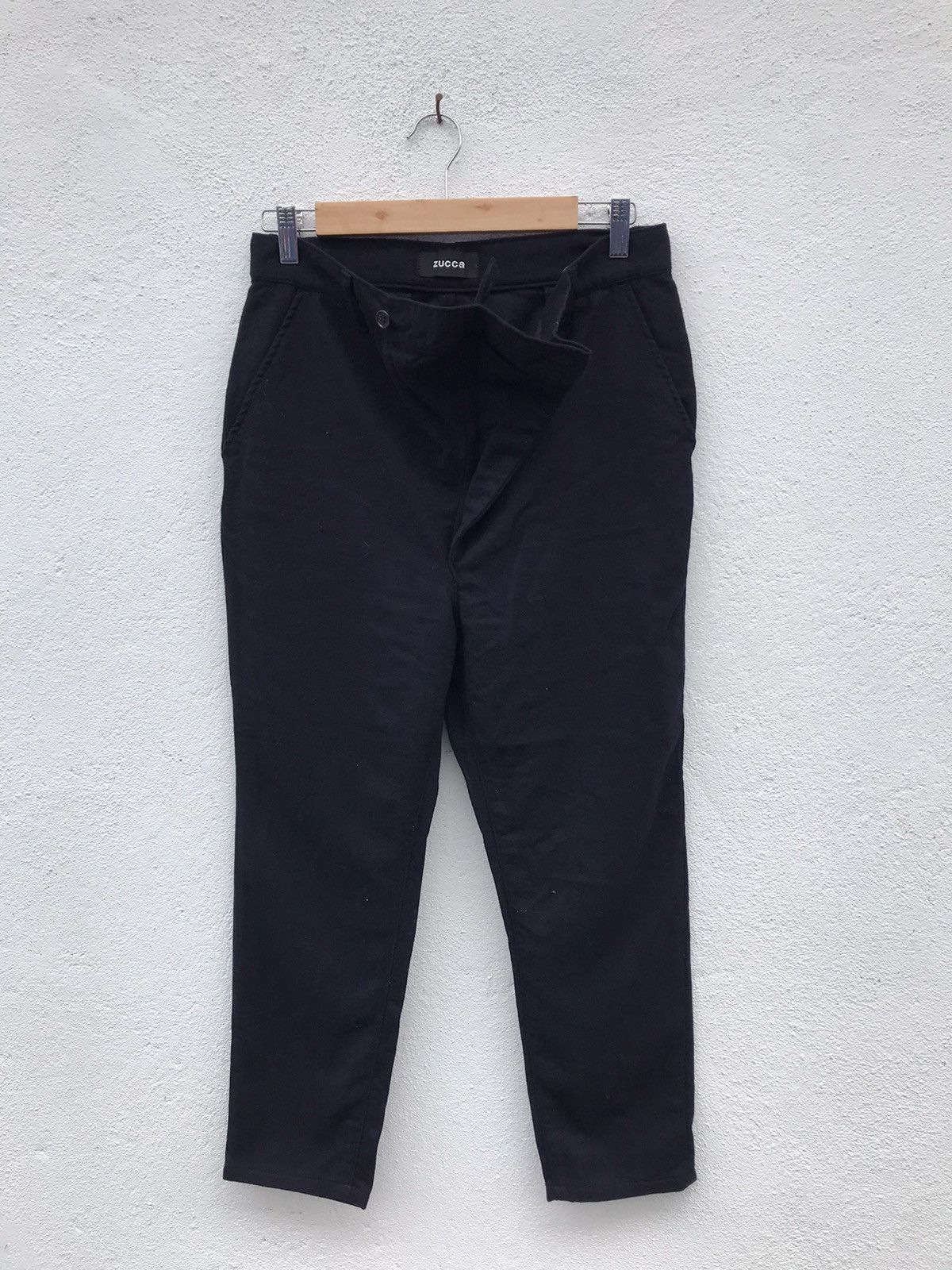 CABANE de ZUCCa × Designer × Issey Miyake Zucca Drop Crotch Cropped Wool Trousers Size US 29 - 6 Thumbnail