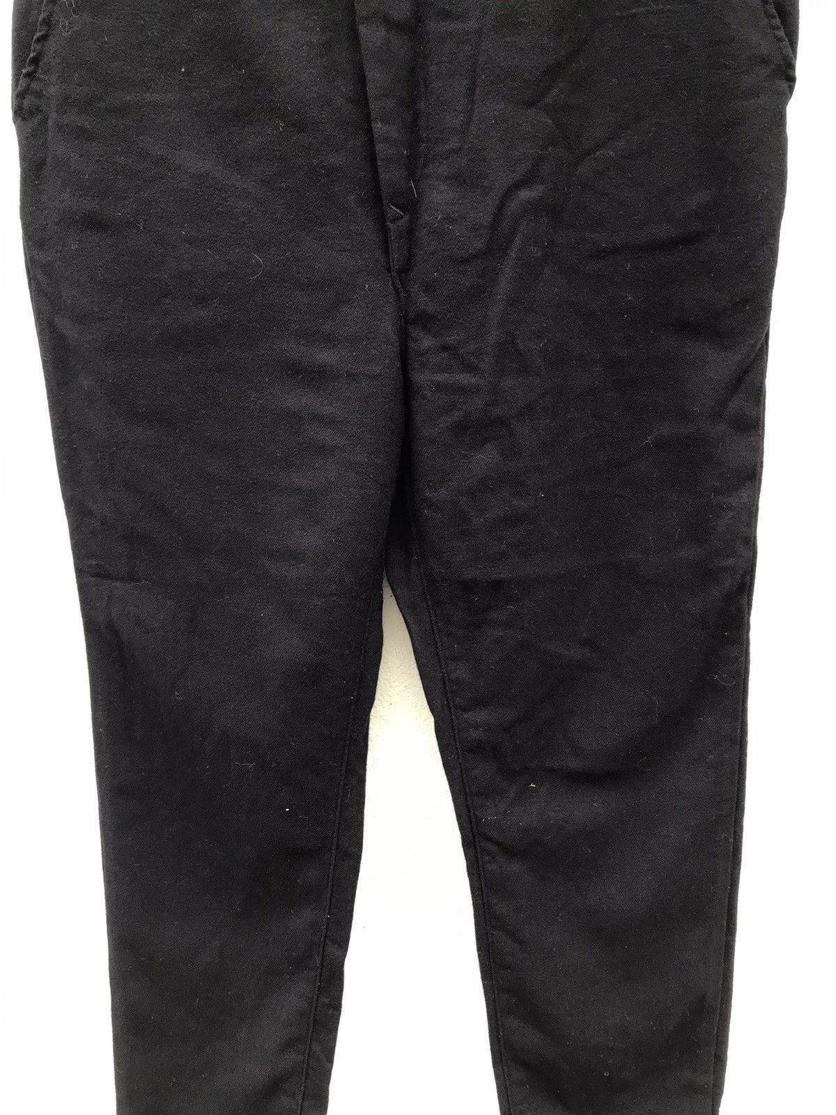CABANE de ZUCCa × Designer × Issey Miyake Zucca Drop Crotch Cropped Wool Trousers Size US 29 - 3 Thumbnail