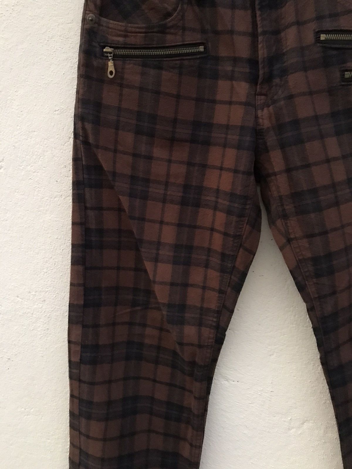 If Six Was Nine × Japanese Brand RUSH HOUR Check Zipper Trousers Size US 31 - 3 Thumbnail