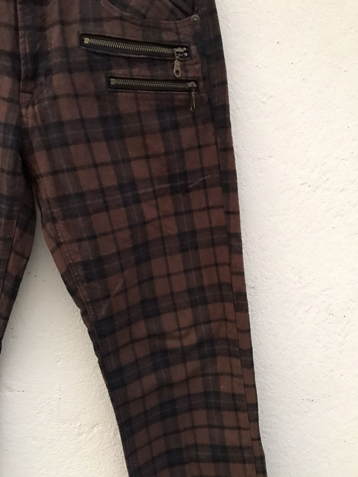 If Six Was Nine × Japanese Brand RUSH HOUR Check Zipper Trousers Size US 31 - 4 Thumbnail