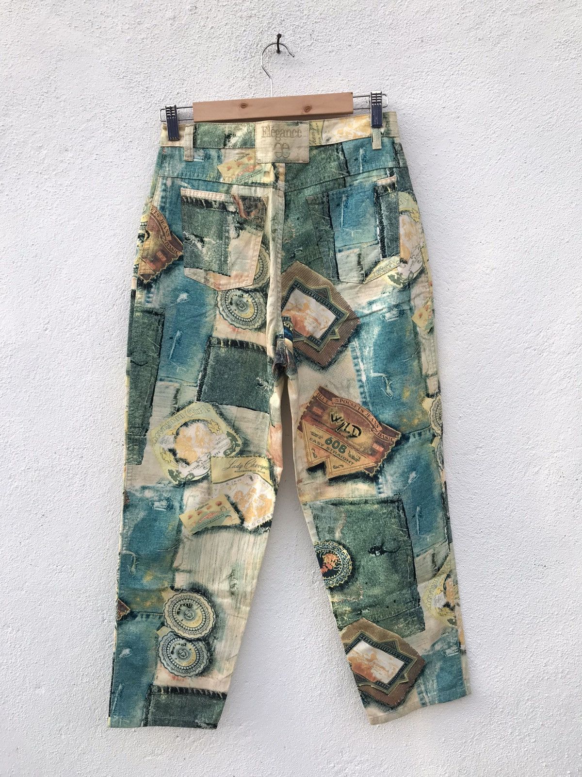 Designer × Vintage Made In Italy Elegance Full Printed Pants Size US 27 - 8 Thumbnail