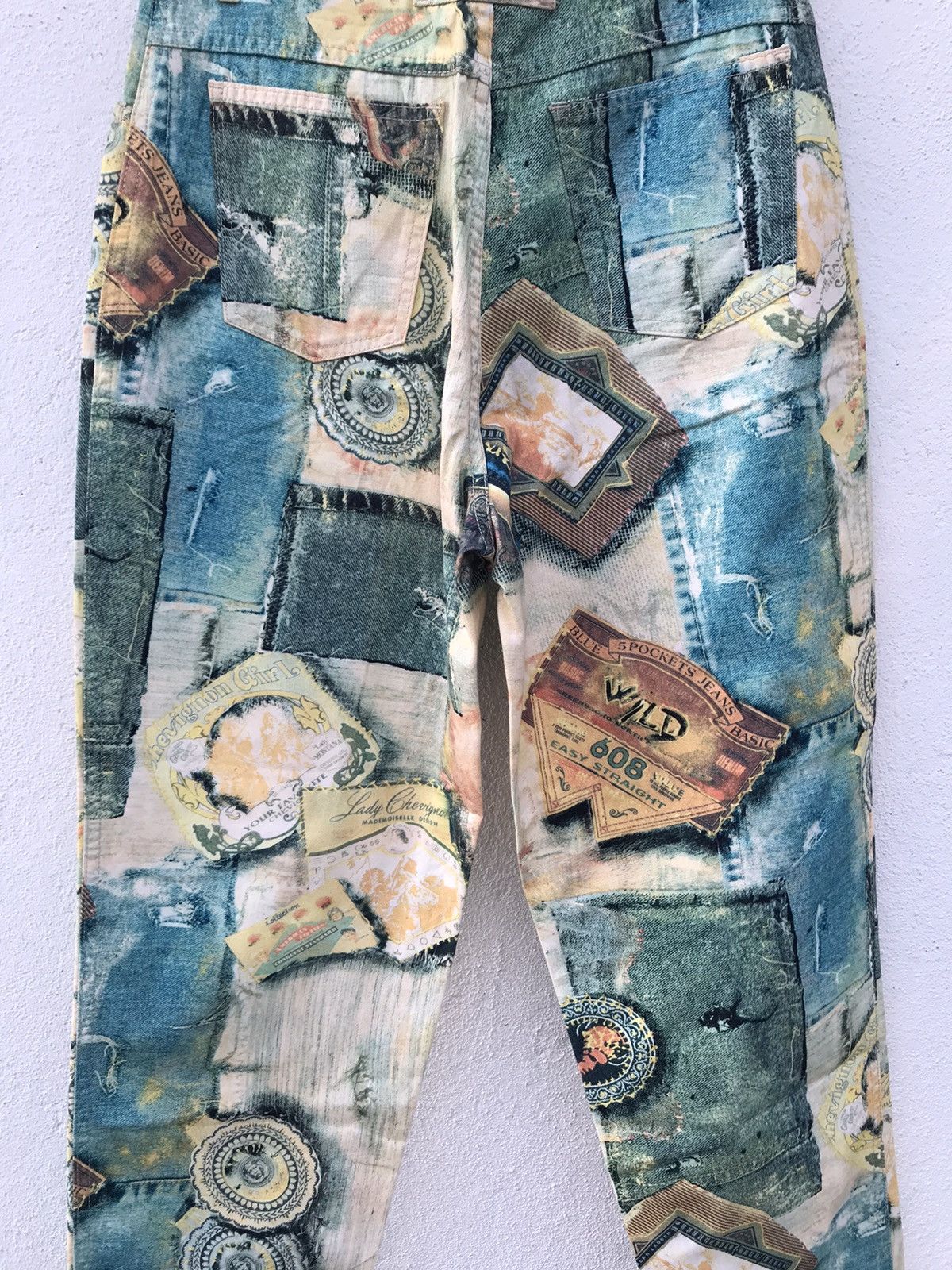 Designer × Vintage Made In Italy Elegance Full Printed Pants Size US 27 - 10 Thumbnail