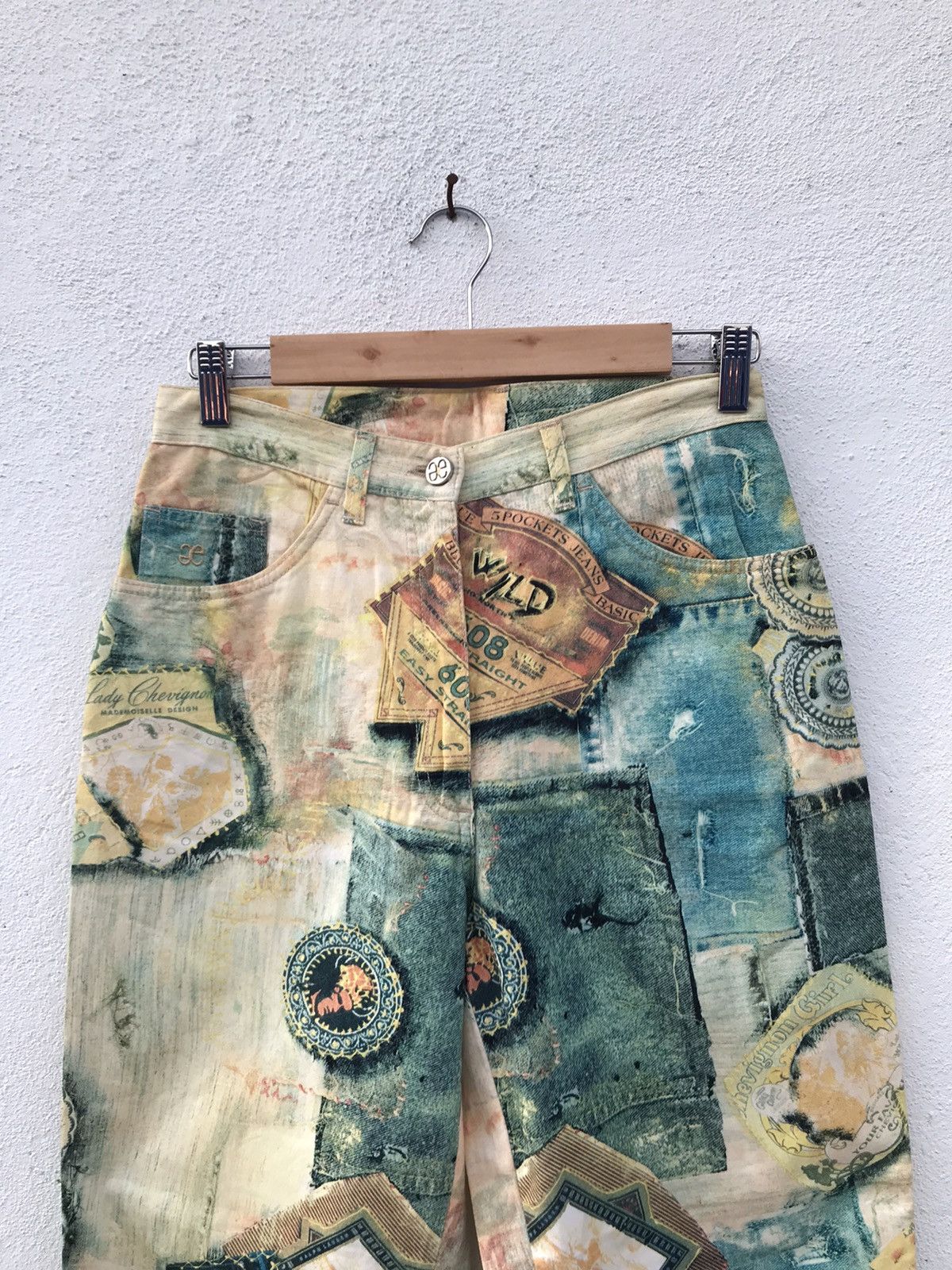 Designer × Vintage Made In Italy Elegance Full Printed Pants Size US 27 - 2 Thumbnail