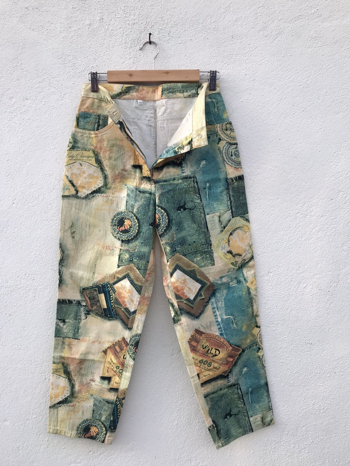 Designer × Vintage Made In Italy Elegance Full Printed Pants Size US 27 - 6 Thumbnail