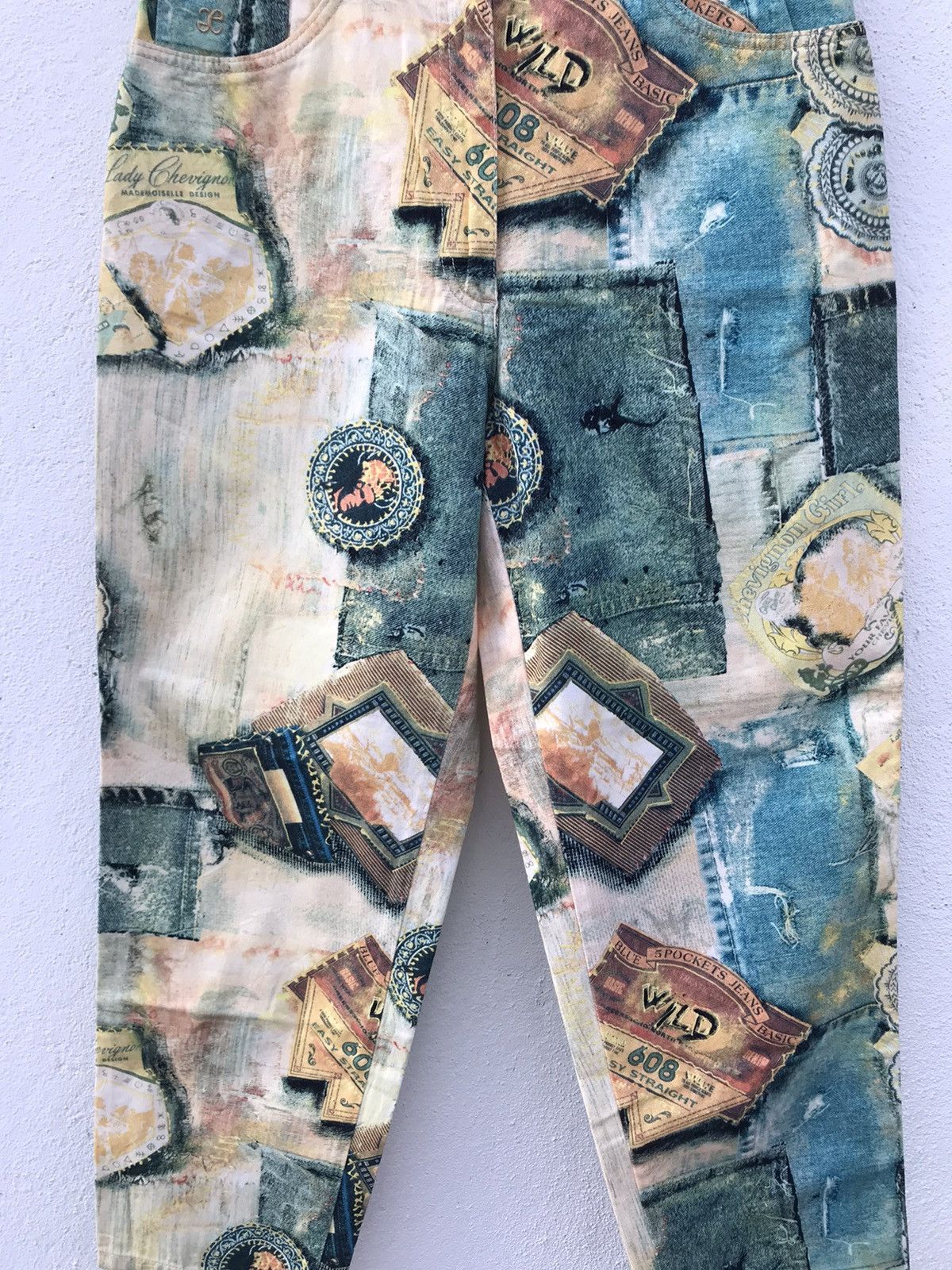 Designer × Vintage Made In Italy Elegance Full Printed Pants Size US 27 - 3 Thumbnail