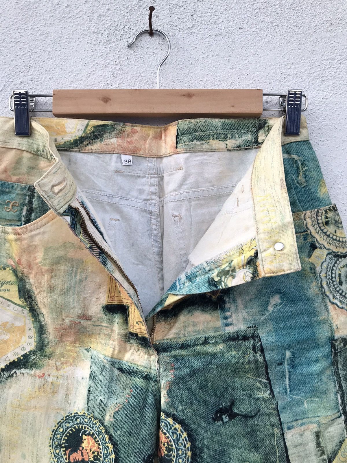 Designer × Vintage Made In Italy Elegance Full Printed Pants Size US 27 - 7 Thumbnail