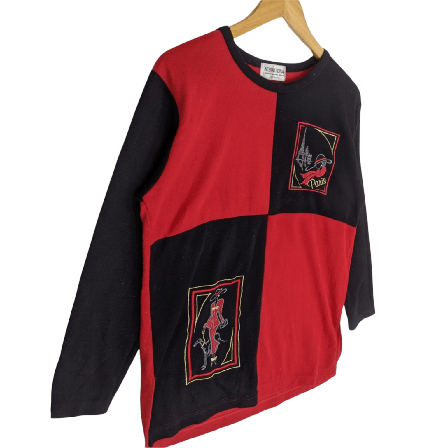 Japanese Brand CP TOKYO Paris Multicolor Jumper Sweatshirt Size M / US 6-8 / IT 42-44 - 3 Thumbnail