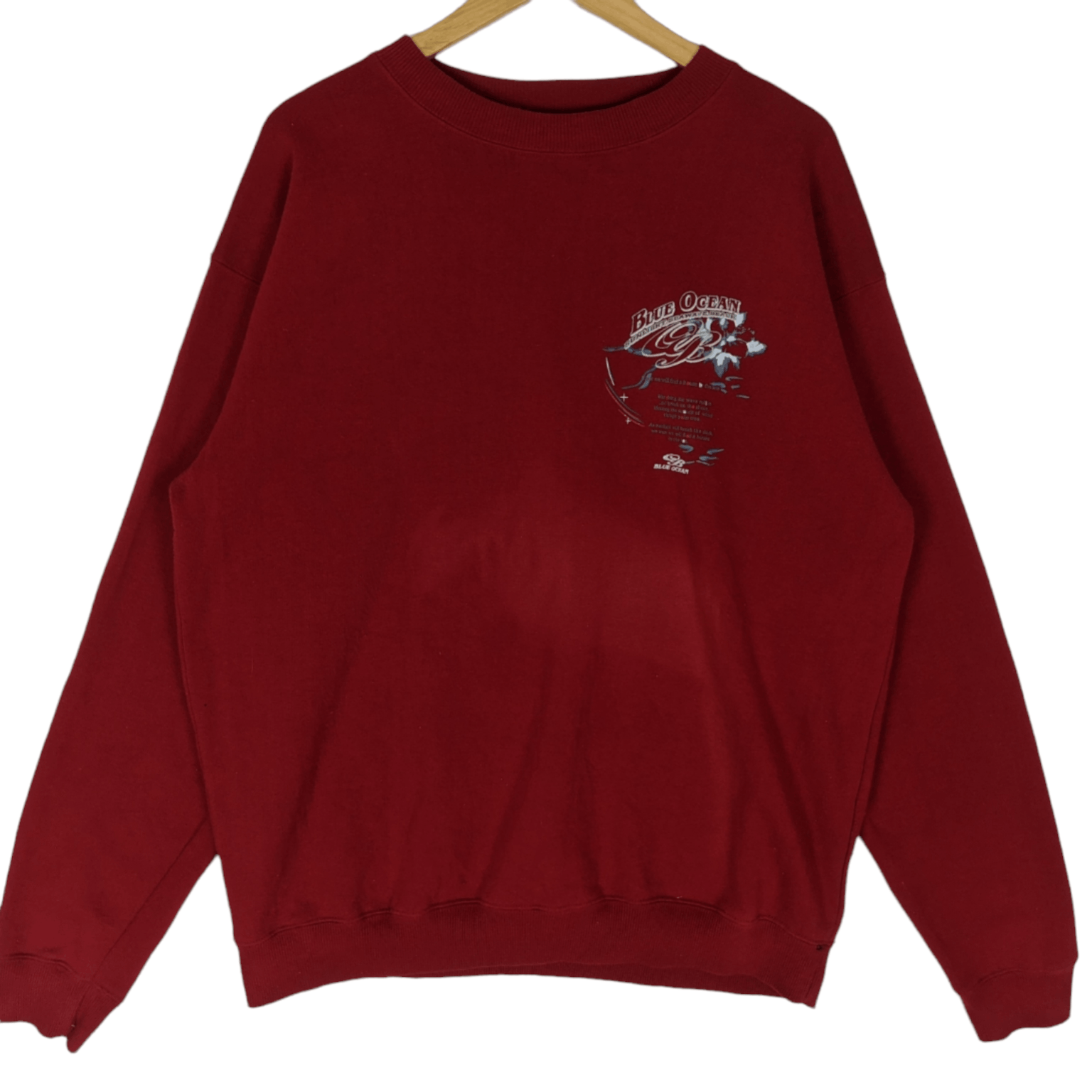 Japanese Brand BLUE OCEAN Surfboard Crewneck Jumper Sweatshirt Size US XXL / EU 58 / 5 - 2 Thumbnail