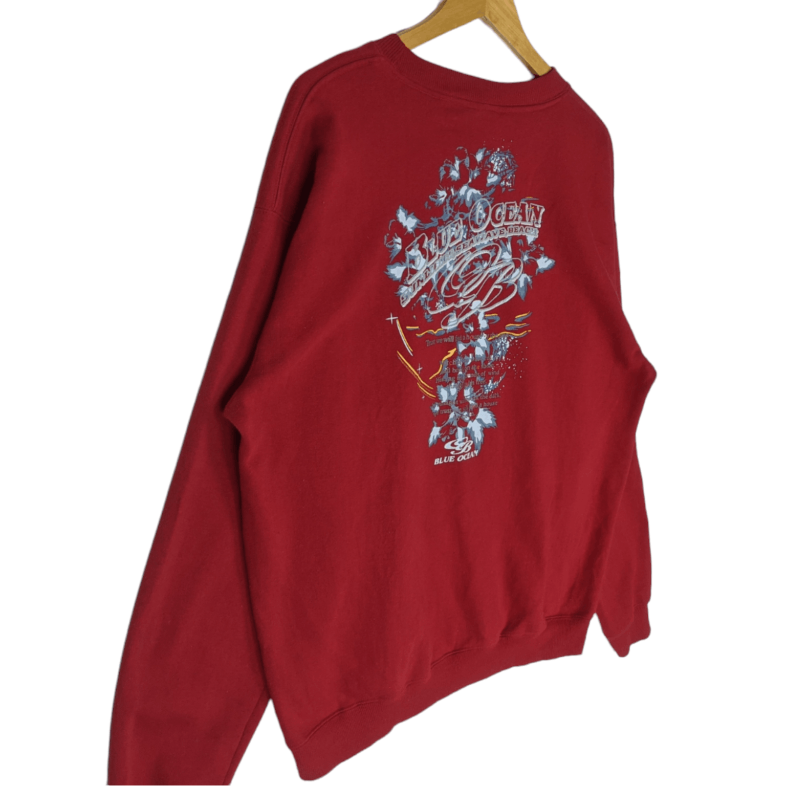 Japanese Brand BLUE OCEAN Surfboard Crewneck Jumper Sweatshirt Size US XXL / EU 58 / 5 - 5 Thumbnail