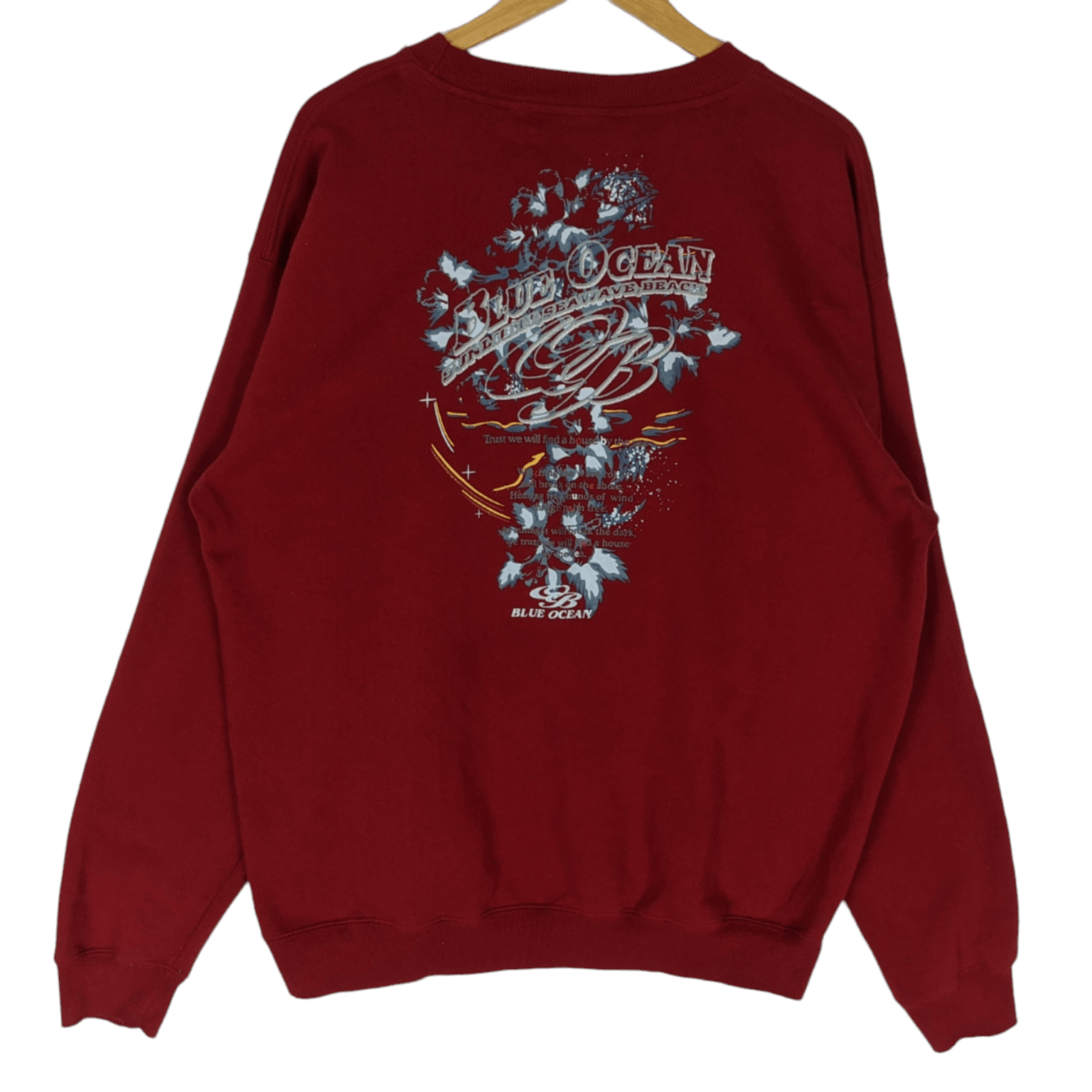 Japanese Brand BLUE OCEAN Surfboard Crewneck Jumper Sweatshirt Size US XXL / EU 58 / 5 - 4 Thumbnail