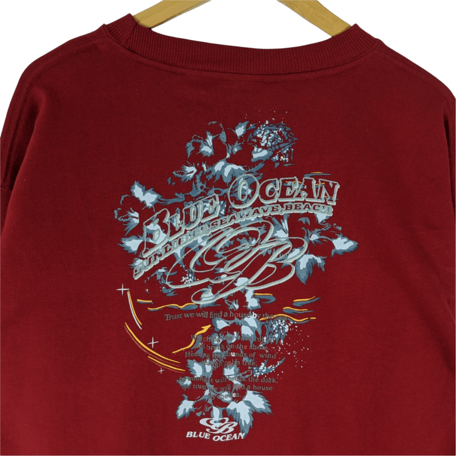 Japanese Brand BLUE OCEAN Surfboard Crewneck Jumper Sweatshirt Size US XXL / EU 58 / 5 - 6 Thumbnail