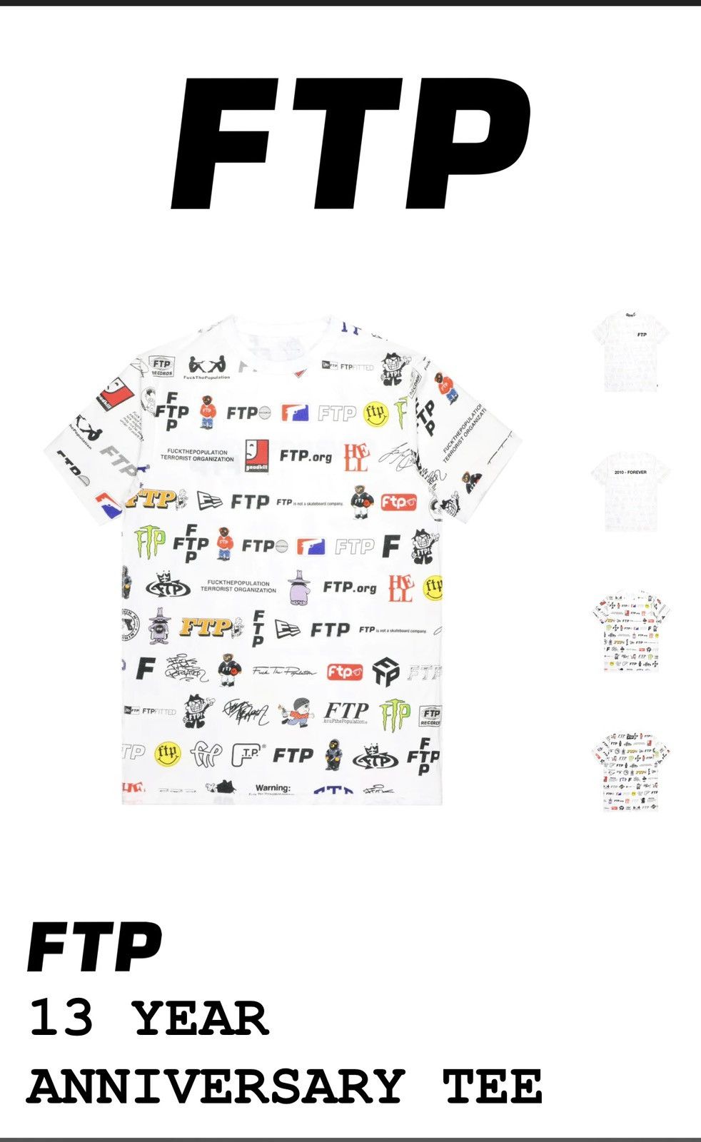 FTP 13 YEAR ANNIVERSARY TEE XL x-large-