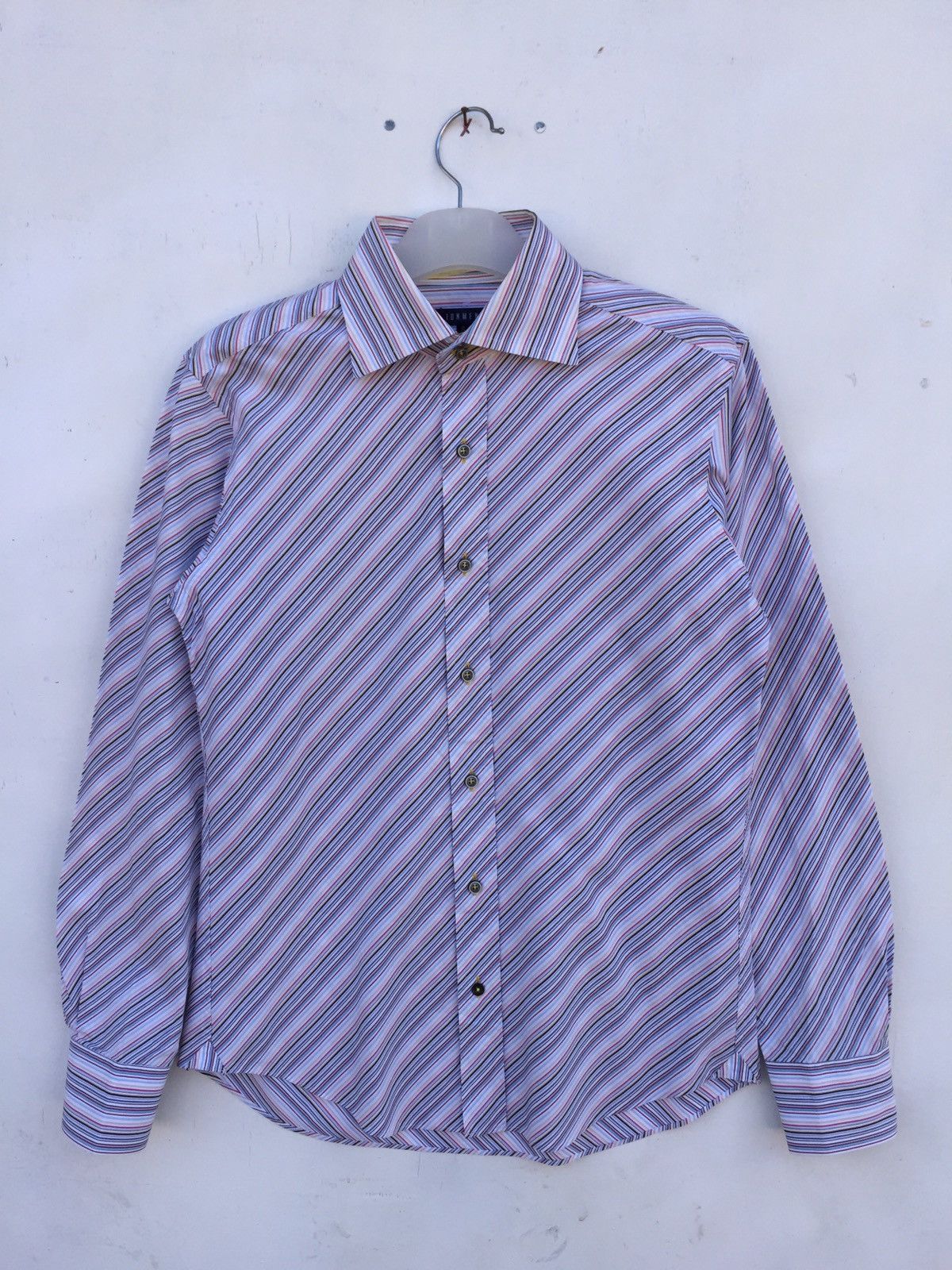 image of Designer Junmen Nice Design Stripe Shirt in Striped, Men's (Size Small)