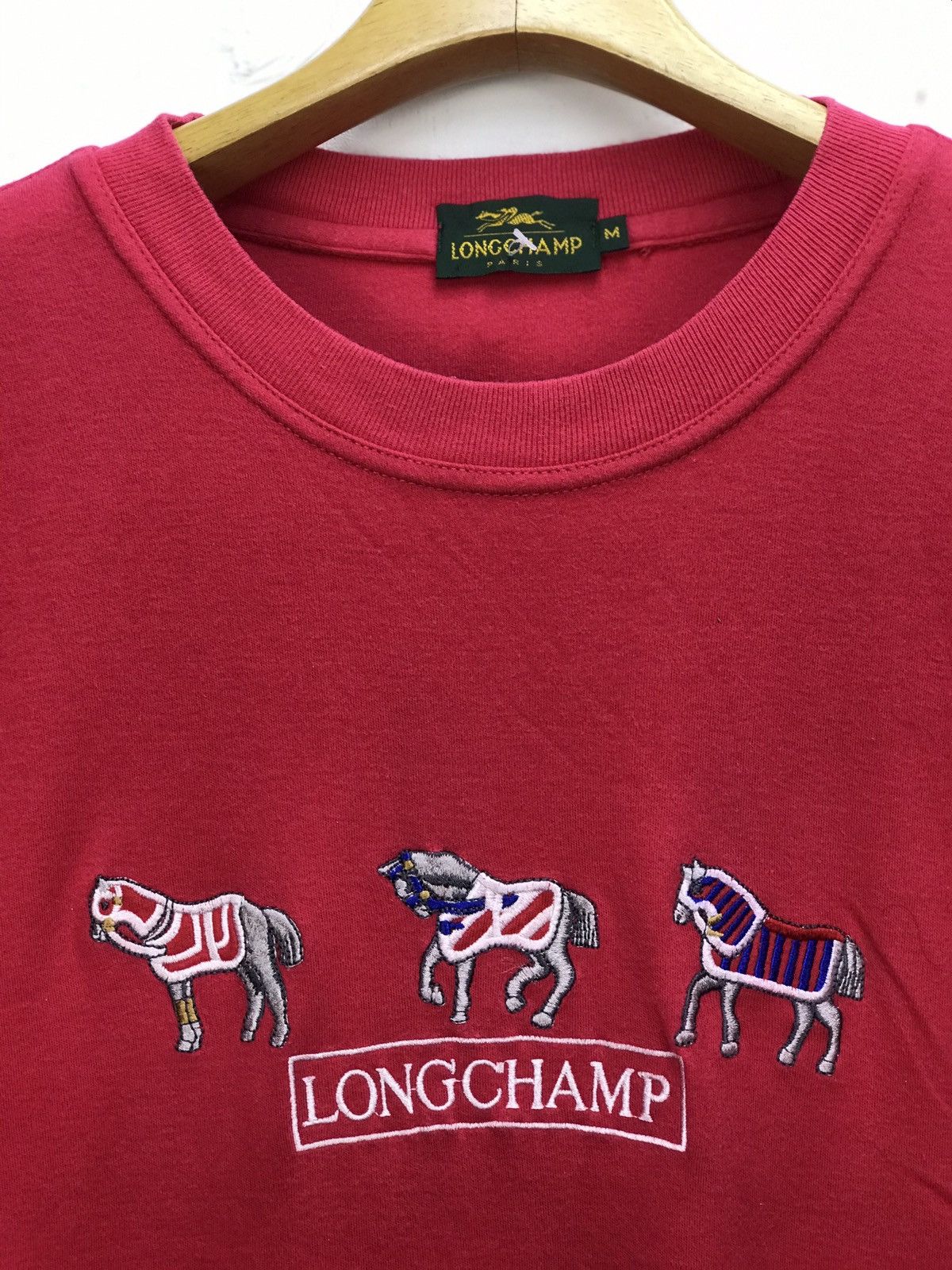 Longchamp VINTAGE LONGCHAMP SPELL OUT EMBROIDERY TEE Size US M / EU 48-50 / 2 - 5 Thumbnail