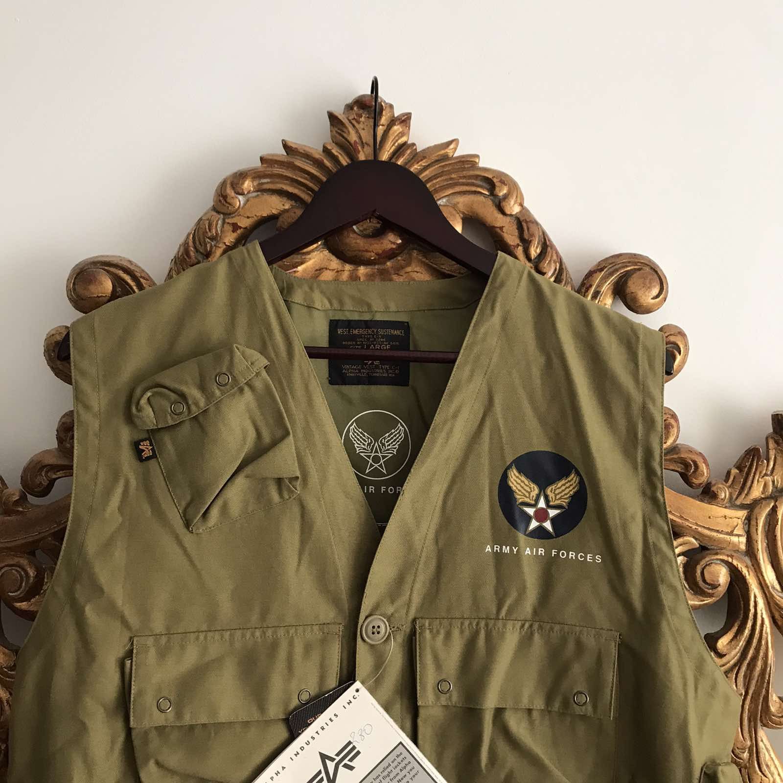 Alpha Industries × Vintage Vintage Alpha Industries Multi Pocket US Air Force C-1 Vest Size US L / EU 52-54 / 3 - 2 Thumbnail