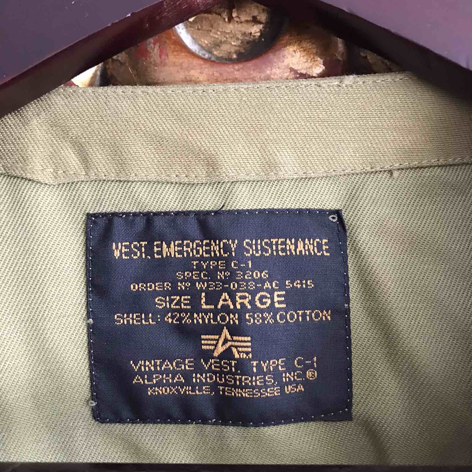 Alpha Industries × Vintage Vintage Alpha Industries Multi Pocket US Air Force C-1 Vest Size US L / EU 52-54 / 3 - 5 Thumbnail