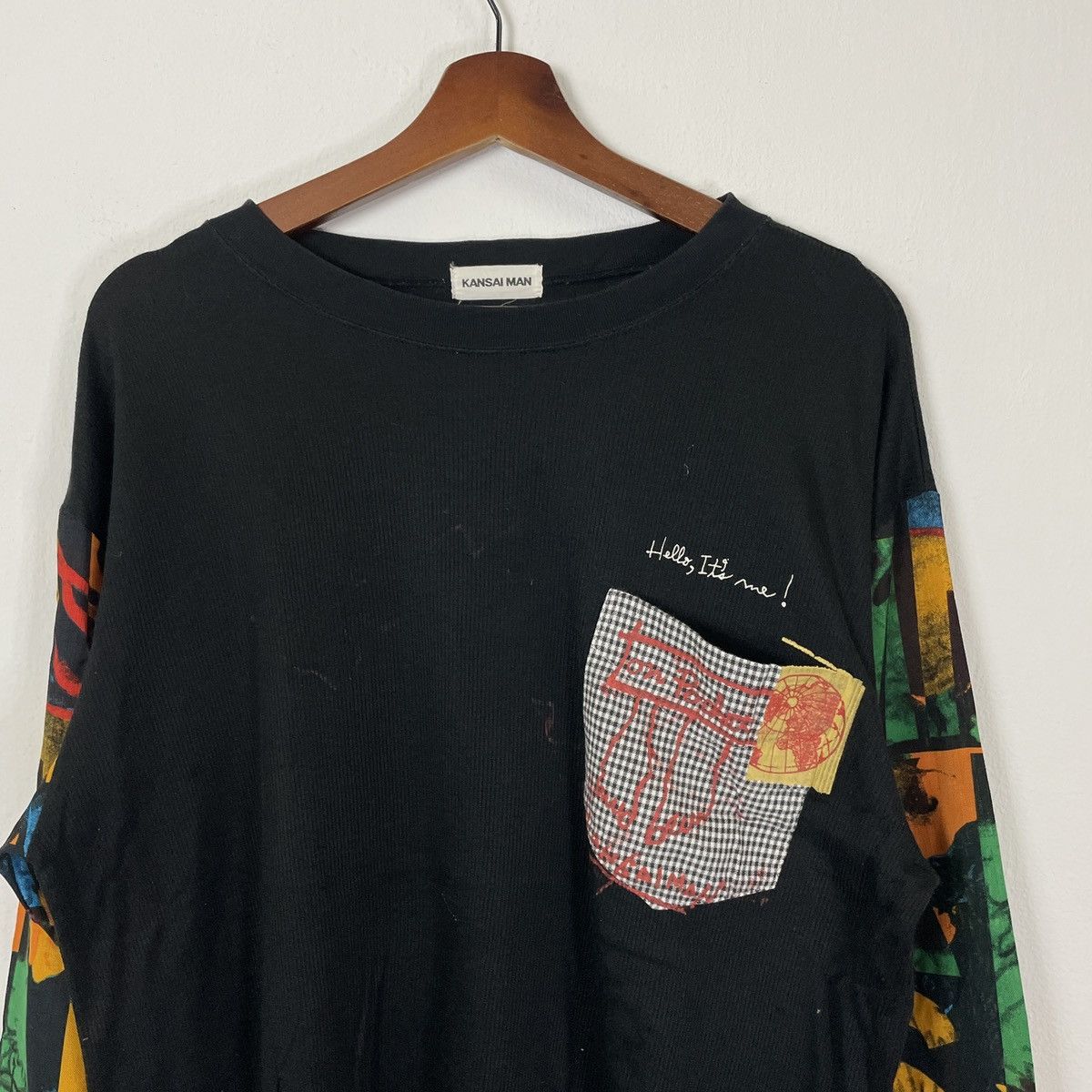 Japanese Brand Kansai Man By Kansai Yamamoto Multicolor Long Sleeve Tee Size US M / EU 48-50 / 2 - 5 Thumbnail