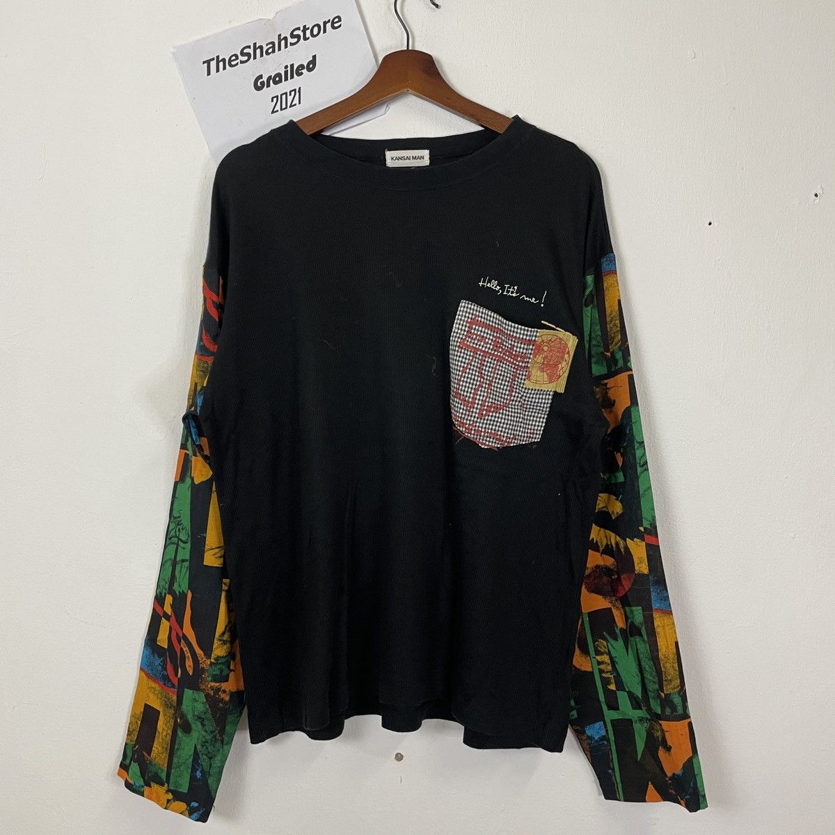 Japanese Brand Kansai Man By Kansai Yamamoto Multicolor Long Sleeve Tee Size US M / EU 48-50 / 2 - 1 Thumbnail