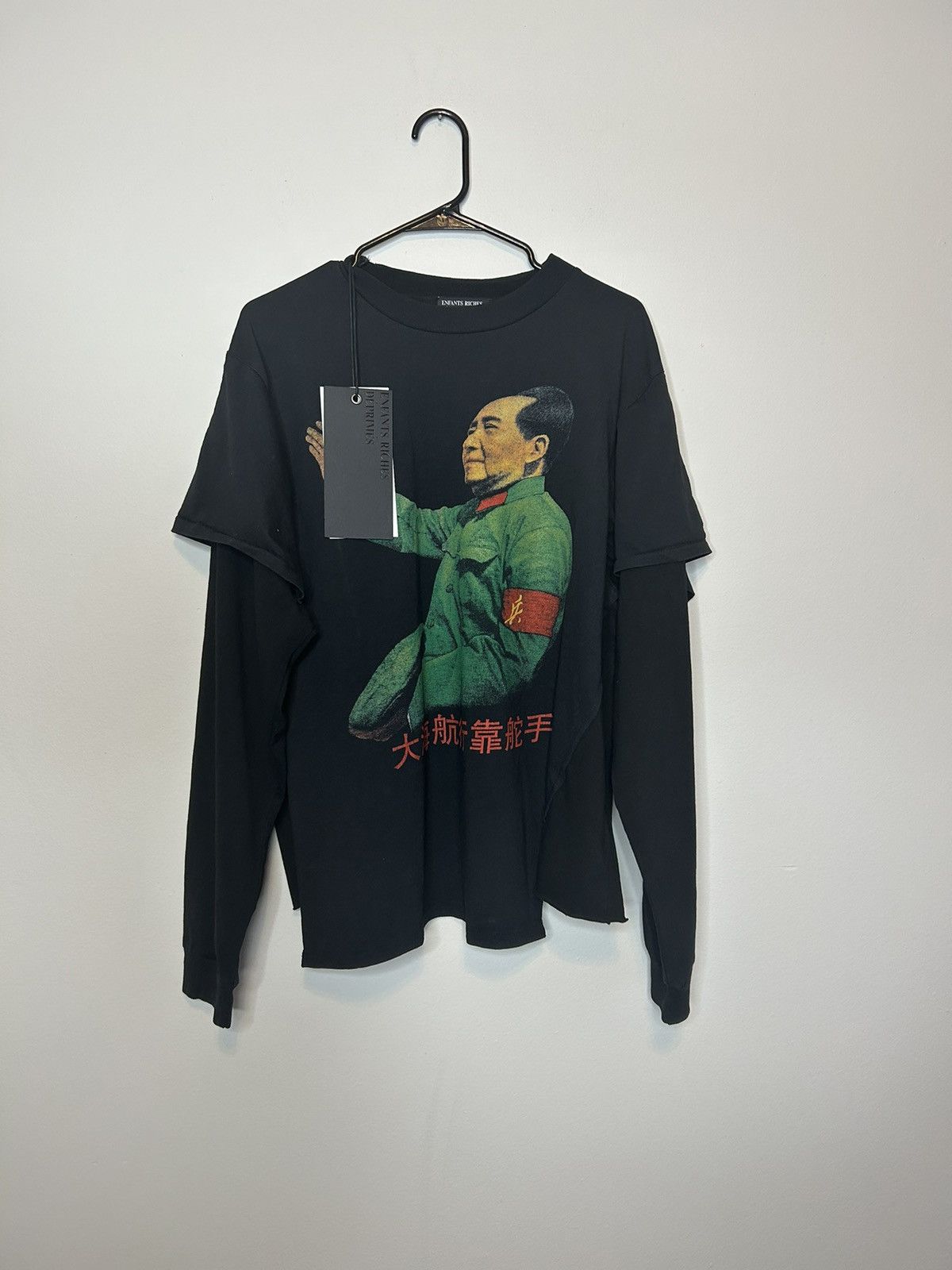 image of Enfants Riches Deprimes Mao Zedong Assemblage Long sleeve Grail in Black, Men's (Size Medium)