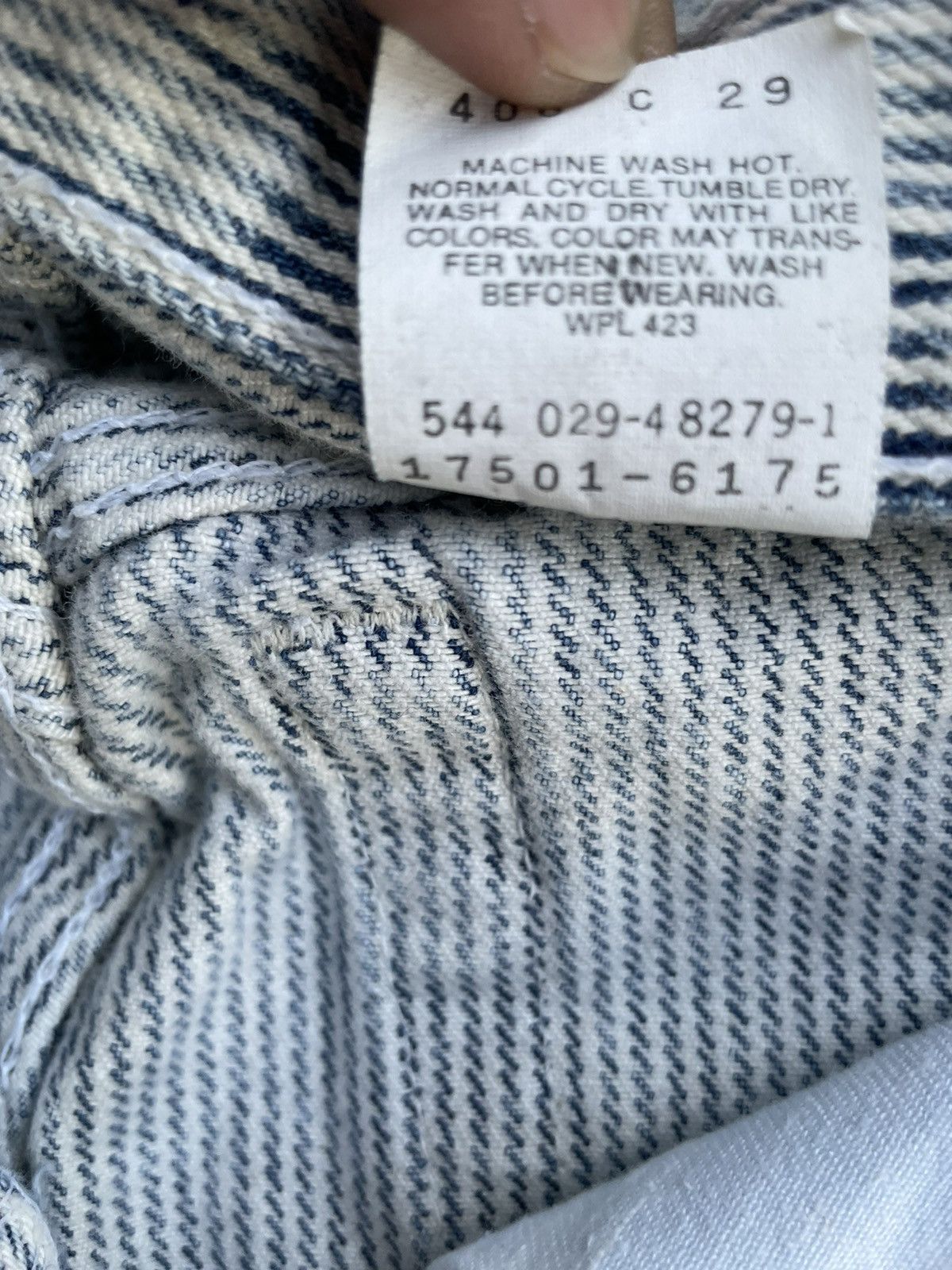 Levi's Vintage 1989 Levis 501 e Hickory Denim Size US 26 / EU 42 - 12 Thumbnail