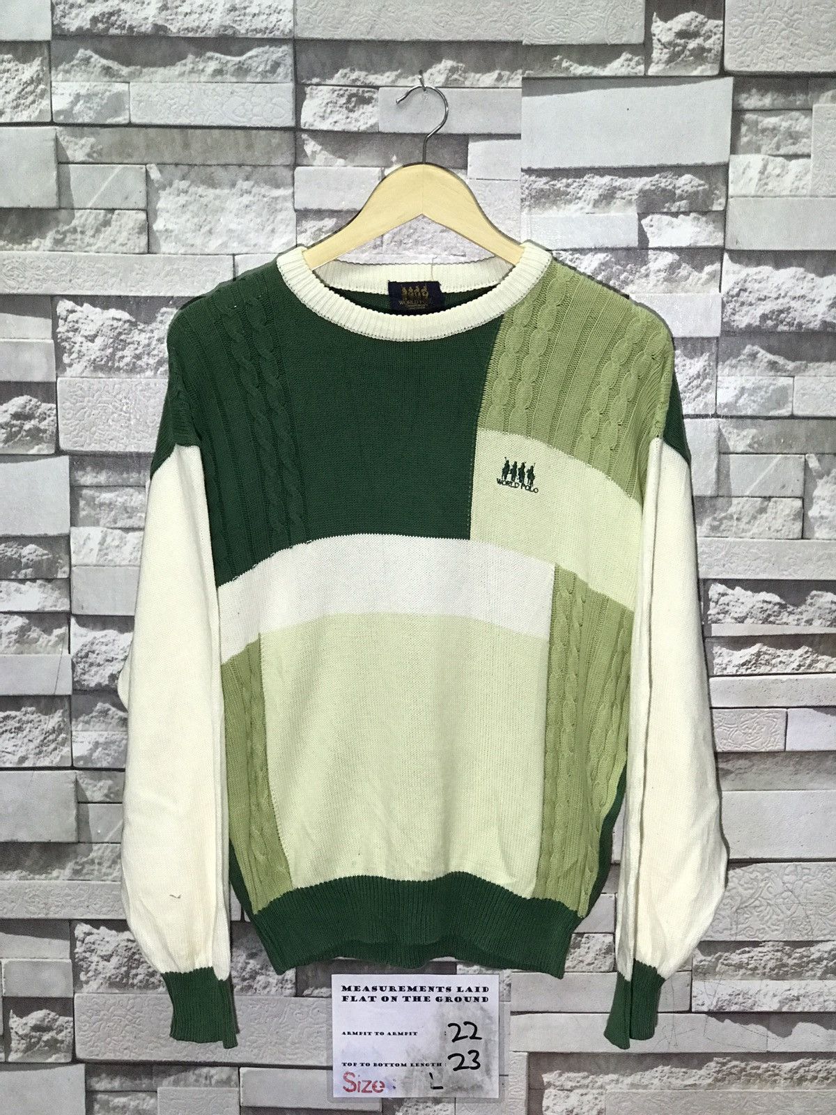 Beverly Hills Polo Club World Polo Championship Multicoloured Cable Knit Sweaters Size US M / EU 48-50 / 2 - 2 Thumbnail