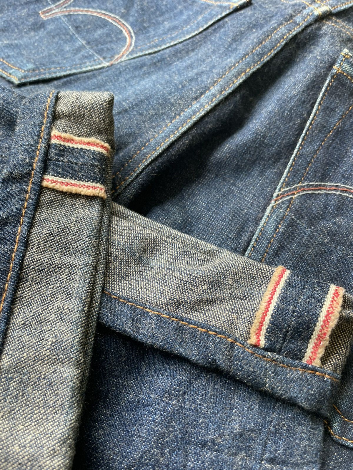 Japanese Brand × Vintage Sweet CAMEL Vintage Redline Selvedge Denim Size US 27 - 11 Thumbnail