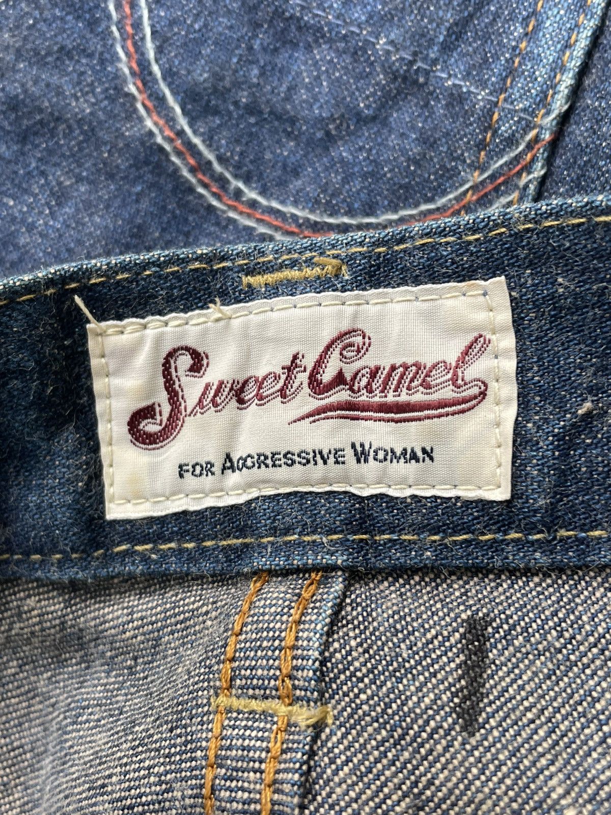 Japanese Brand × Vintage Sweet CAMEL Vintage Redline Selvedge Denim Size US 27 - 15 Thumbnail