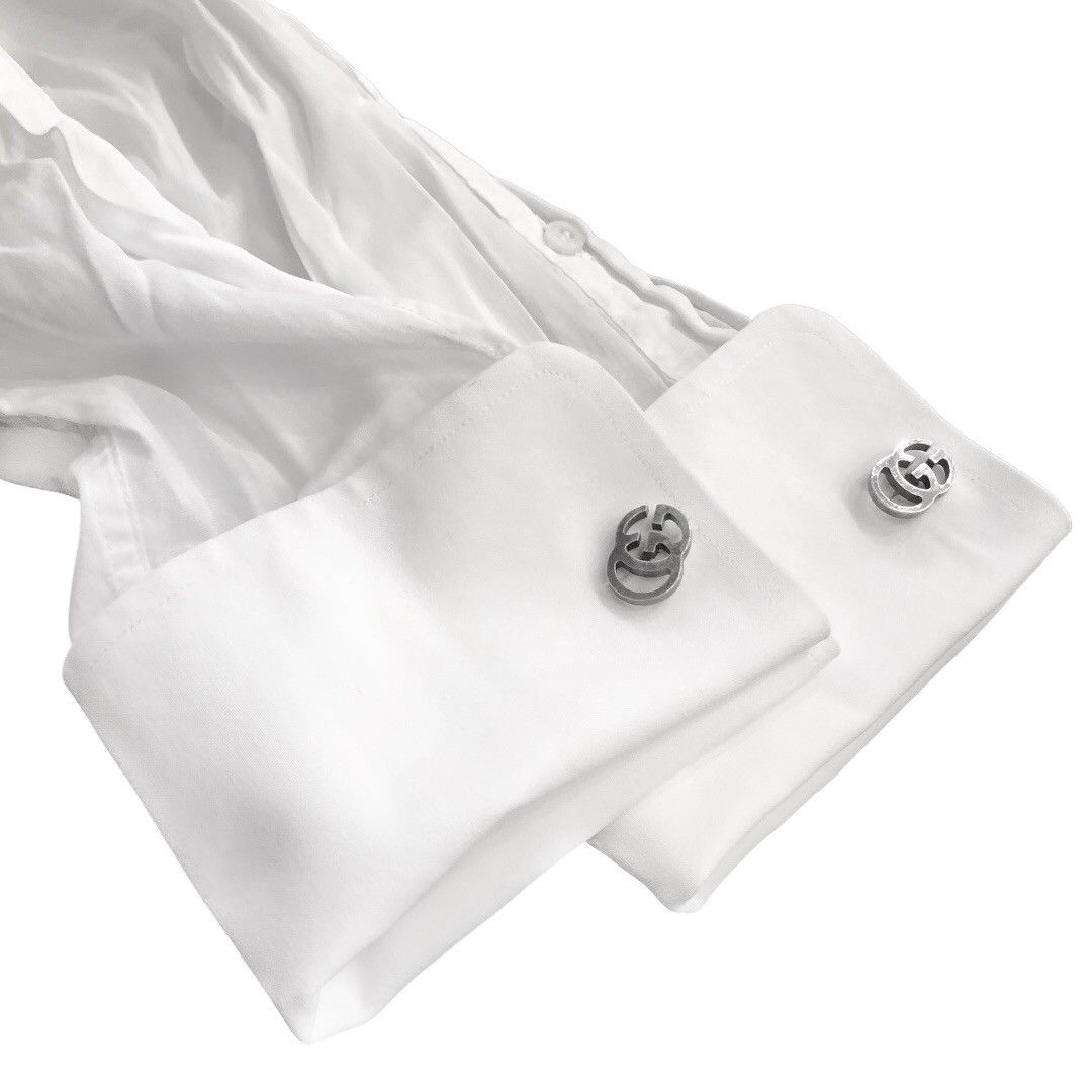 Gucci 🔵cufflinks tuxedo white shirt Size US M / EU 48-50 / 2 - 3 Thumbnail