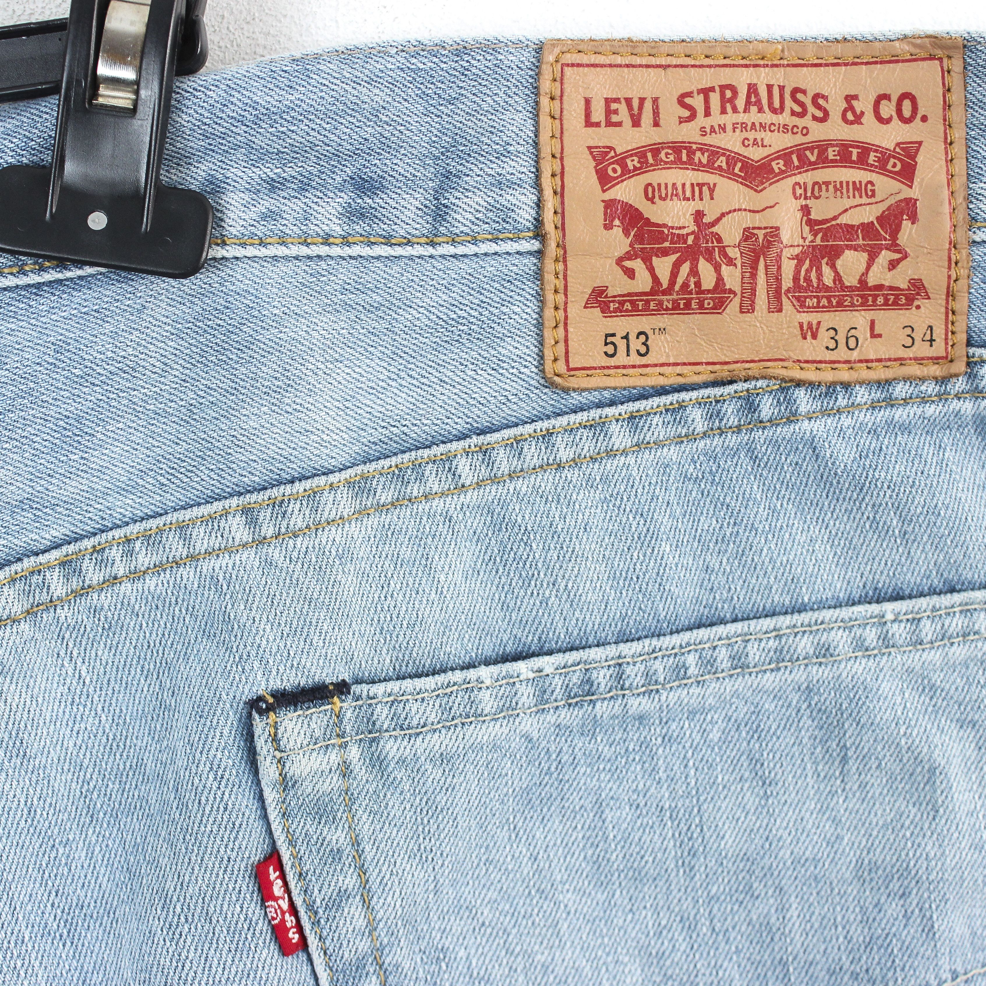 Levi's 513 Men W36 L34 Slim Fit Straight Jeans Denim Pants Trousers Size US 36 / EU 52 - 4 Thumbnail