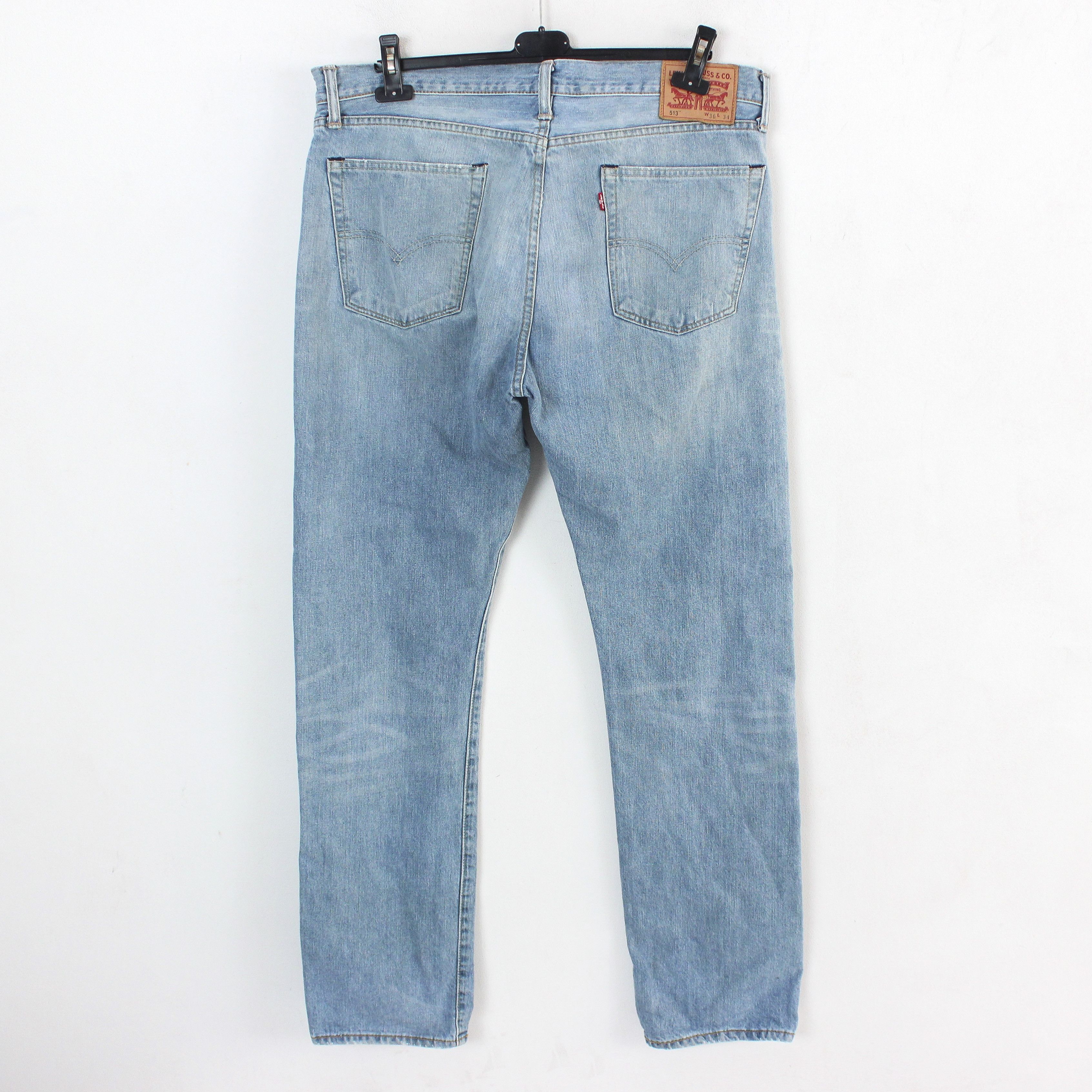Levi's 513 Men W36 L34 Slim Fit Straight Jeans Denim Pants Trousers Size US 36 / EU 52 - 3 Thumbnail
