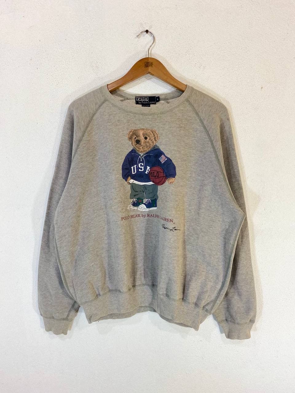 Polo Ralph Lauren Vintage Polo Bear by Polo Ralph Lauren Sweatshirt Size US L / EU 52-54 / 3 - 1 Thumbnail