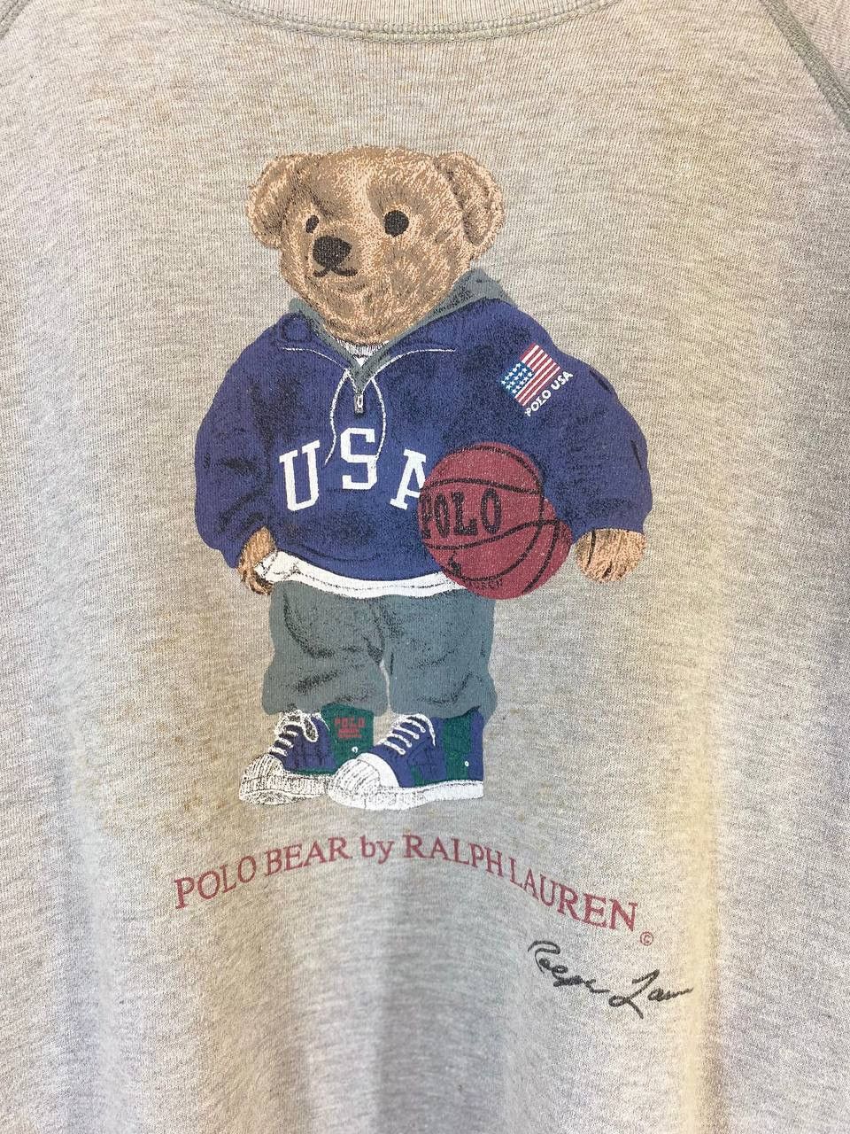 Polo Ralph Lauren Vintage Polo Bear by Polo Ralph Lauren Sweatshirt Size US L / EU 52-54 / 3 - 3 Thumbnail