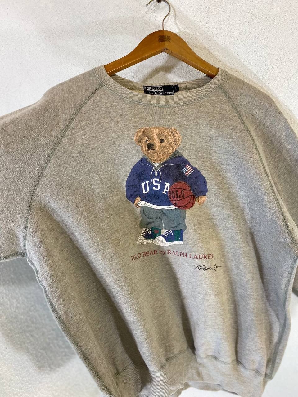 Polo Ralph Lauren Vintage Polo Bear by Polo Ralph Lauren Sweatshirt Size US L / EU 52-54 / 3 - 4 Thumbnail