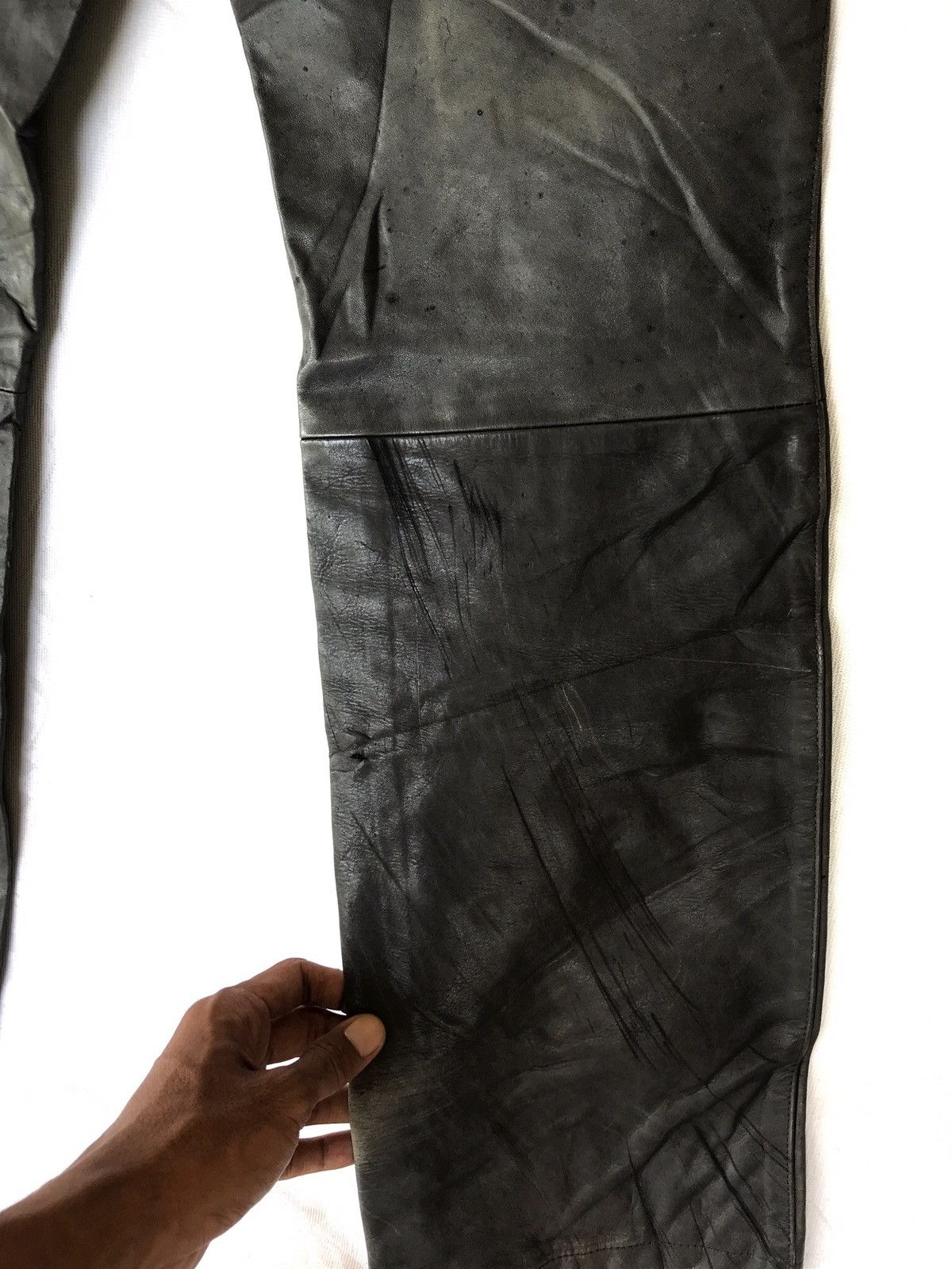 Carol Christian Poell 🔥SCARTISH CAROL CHRISTIAN POELL FALL 00-01 LEATHER TROUSER Size US 28 / EU 44 - 11 Thumbnail