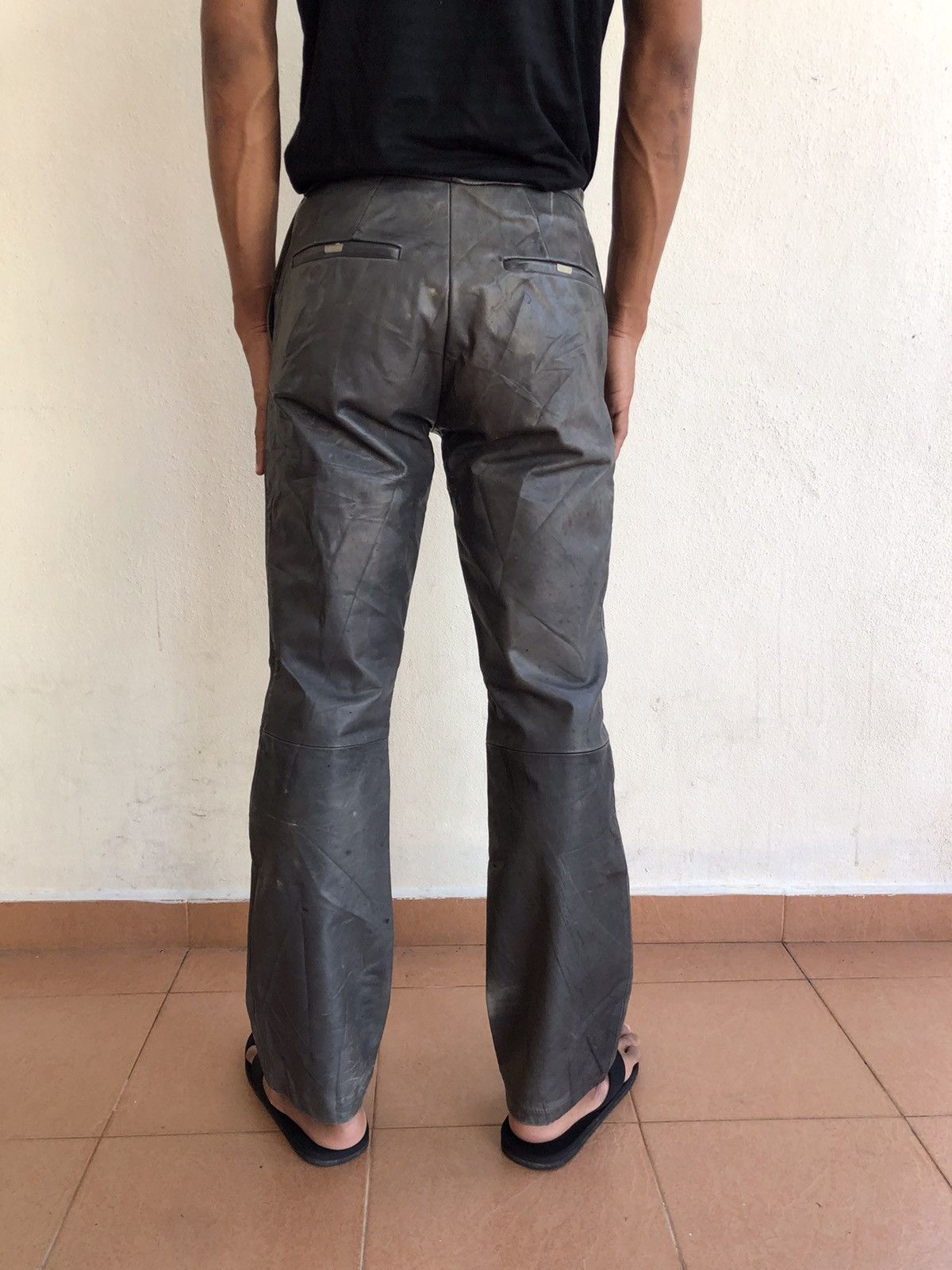 Carol Christian Poell 🔥SCARTISH CAROL CHRISTIAN POELL FALL 00-01 LEATHER TROUSER Size US 28 / EU 44 - 5 Thumbnail